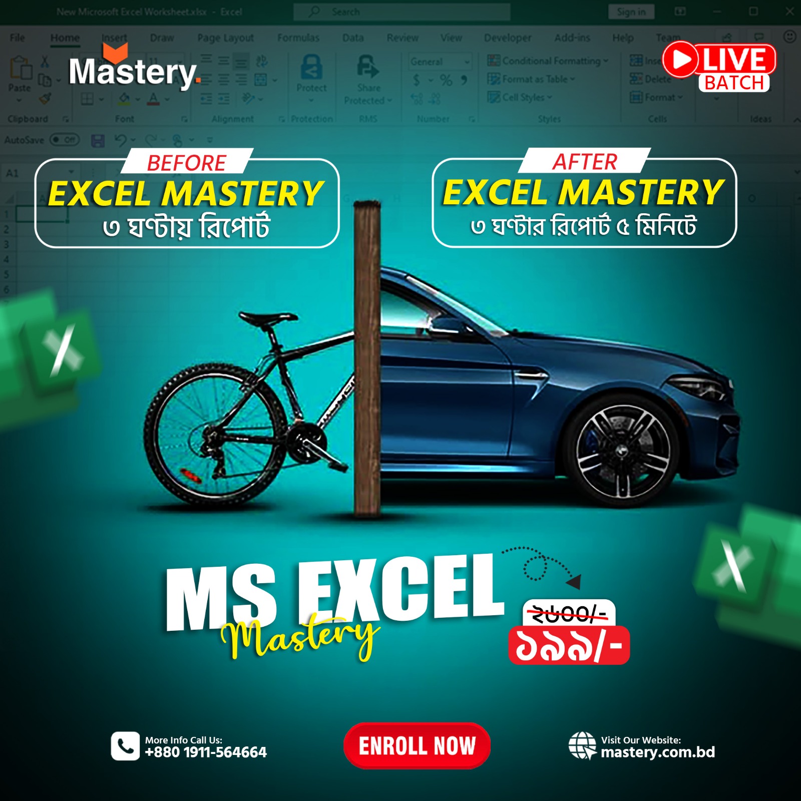 Mastery MS Excel Facebook ad