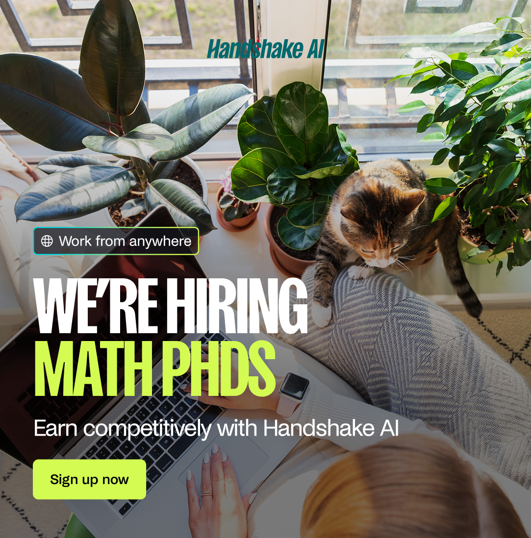 Handshake AI Facebook ad: Calling Engineering PhDs to Join a Paid Remote Project