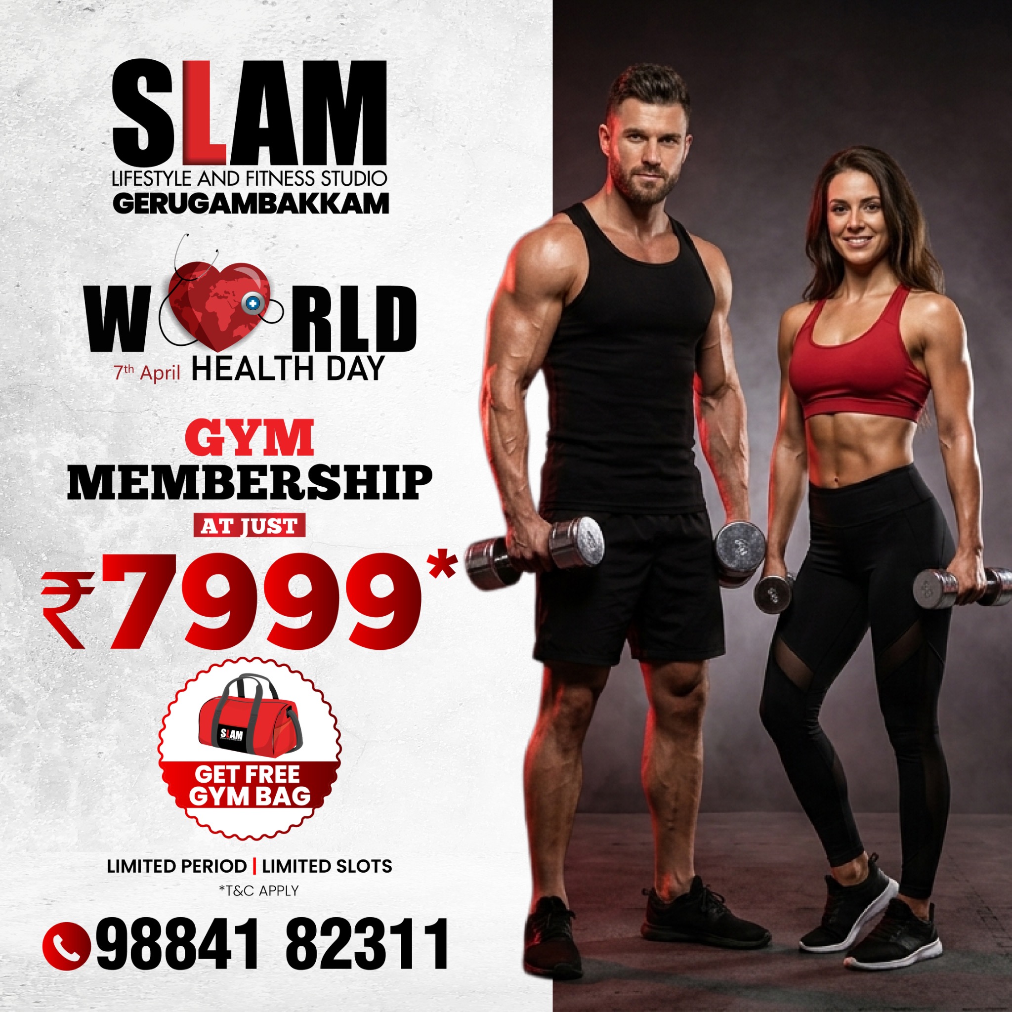SLAM Lifestyle and Fitness Studio Facebook ad: Chat with us