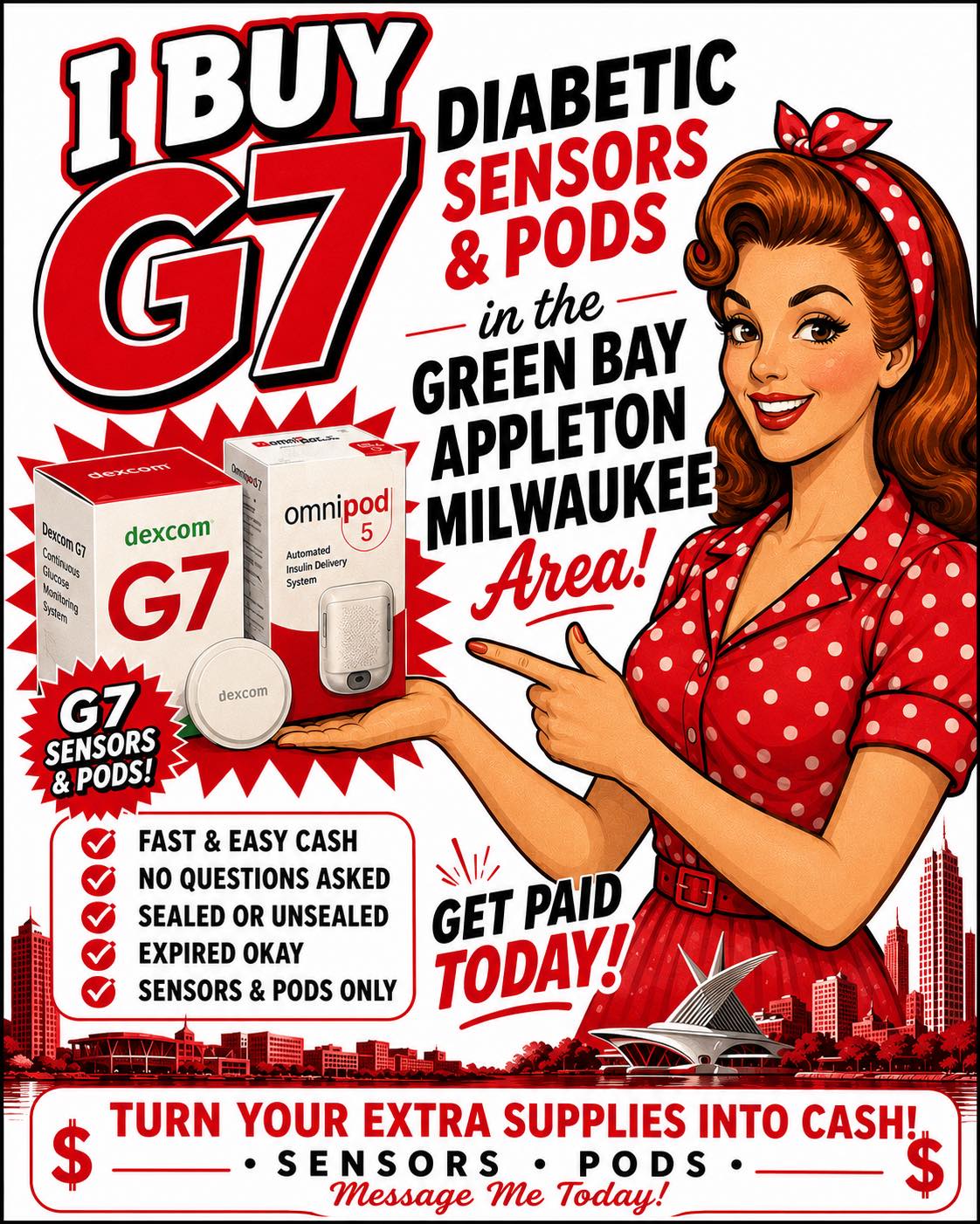 Midwest Diabetic Test Strip Exchange Facebook ad: Got Extra Diabetic Supplies Sitting Around?