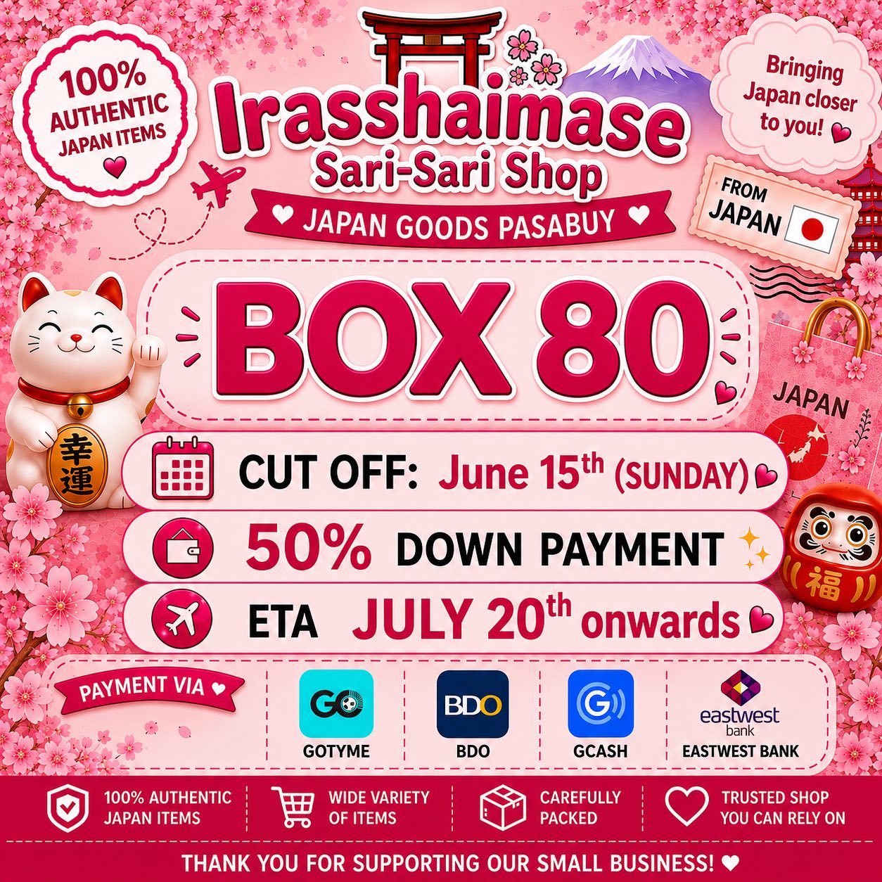 Irasshaimase Sari-Sari Shop Facebook ad: GU Japan and SKINCARE PASABUY.