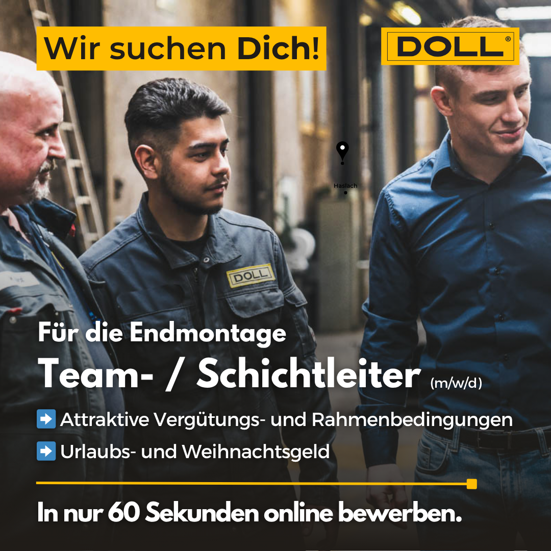 DOLL Fahrzeugbau Facebook ad: Zum Traumjob in nur 60 Sekunden
