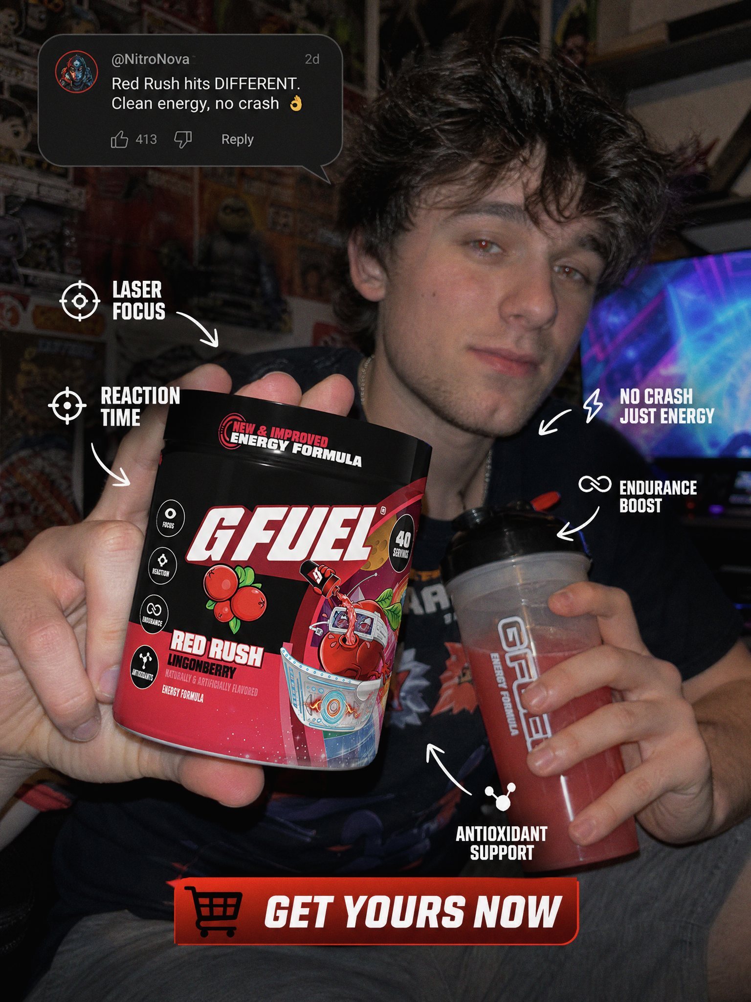 G FUEL Facebook ad