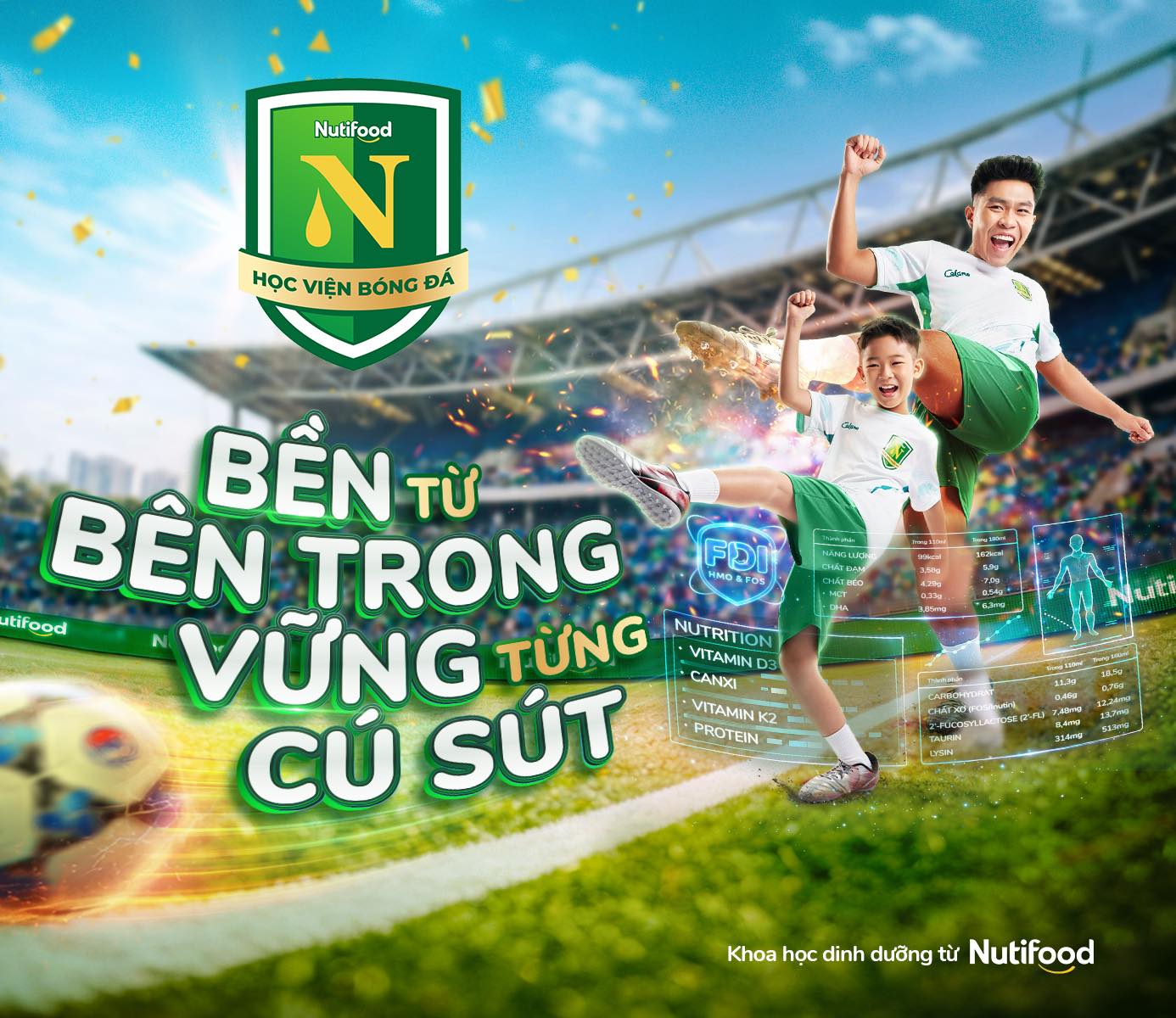Học viện Bóng đá Nutifood Facebook ad