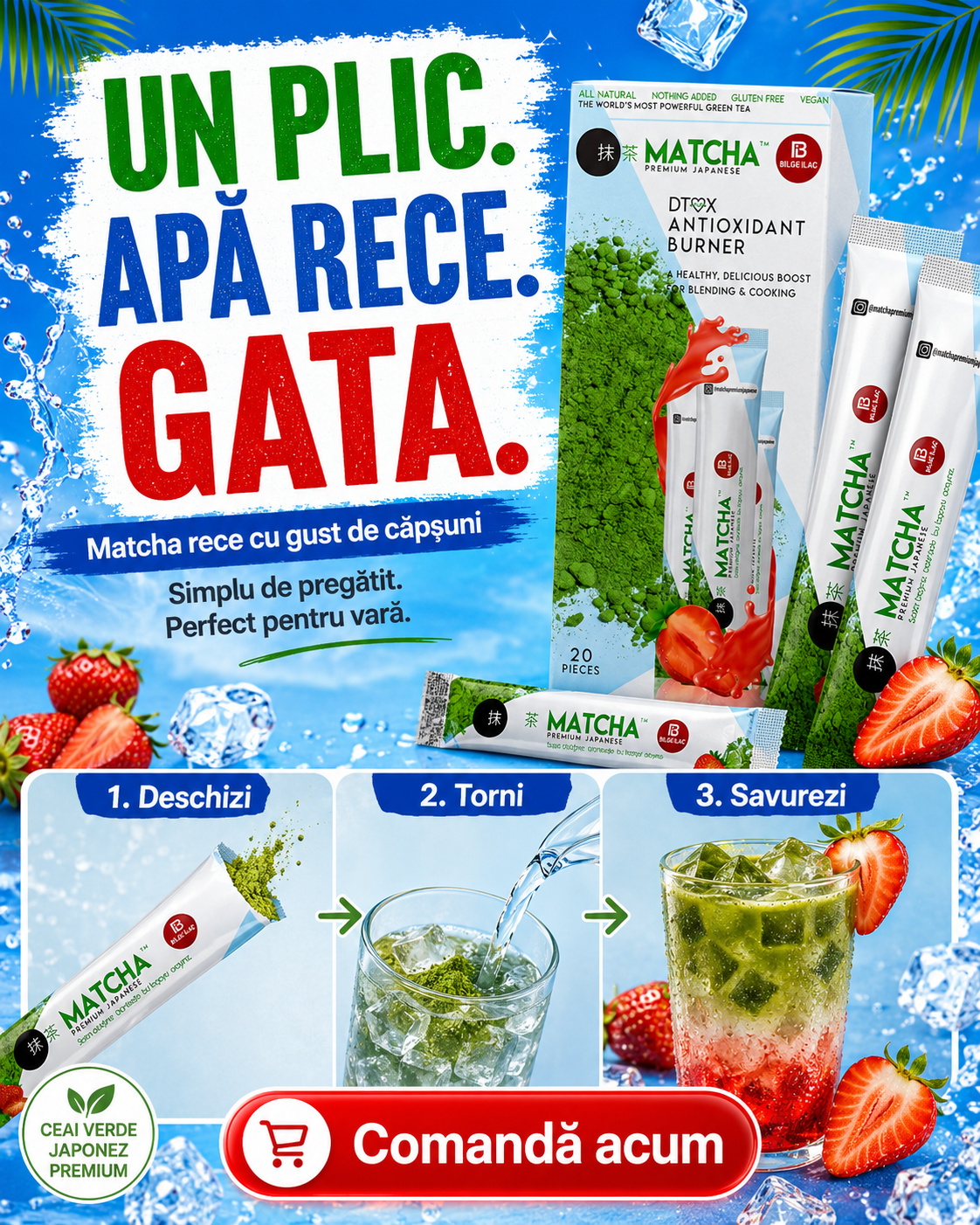 Matcha Tea Online Facebook ad: Secretul Tinereții și al Sănătății