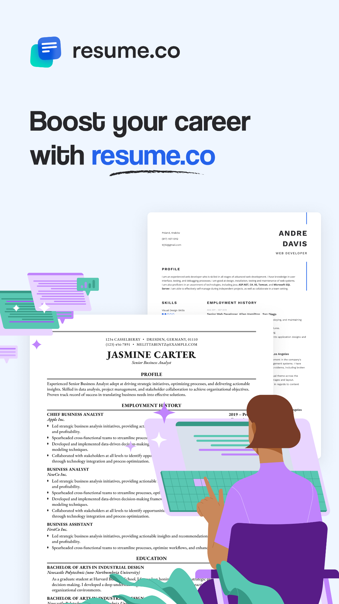 Resume.co Facebook ad