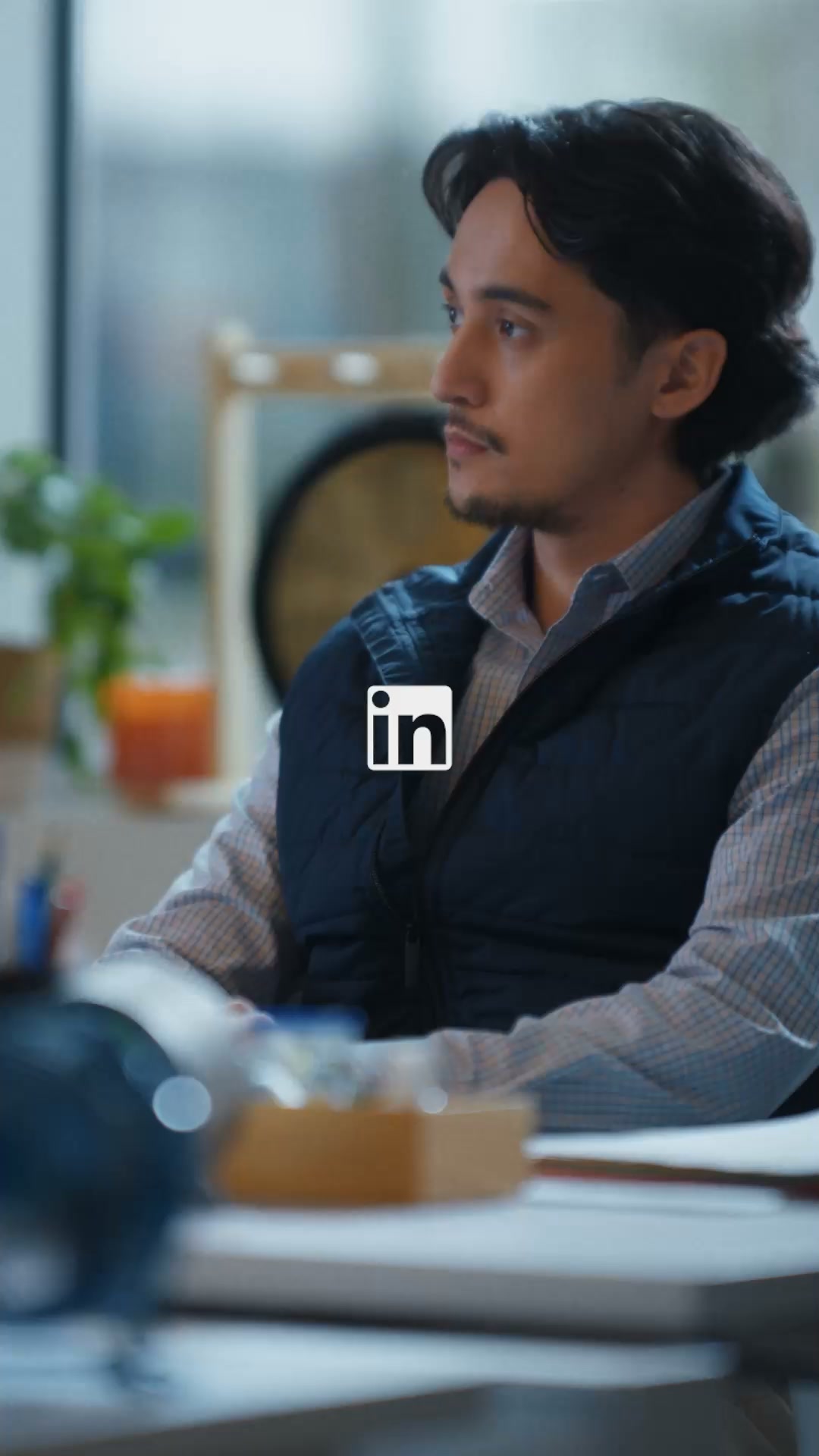 LinkedIn Facebook ad: Sell, market, and hire.