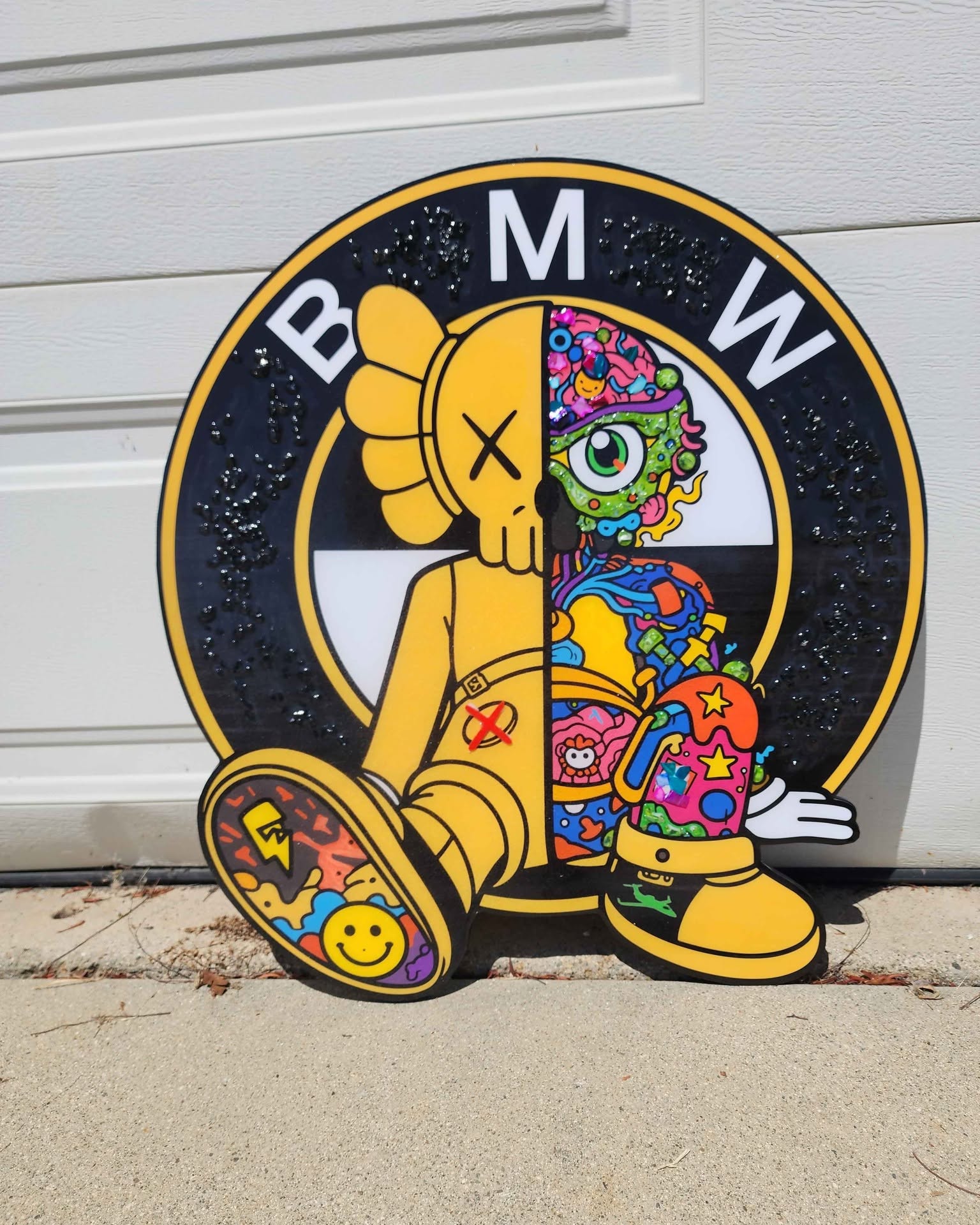 Samantha Aguilar Facebook ad: BMW Textured Popart Wooden Garage Sign, 24inch