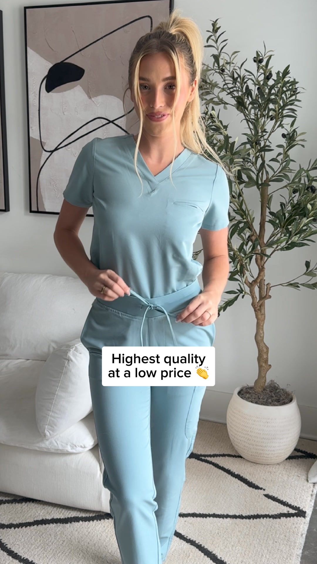 Mandala Scrubs Facebook ad: Premium Scrubs At Honest Prices.