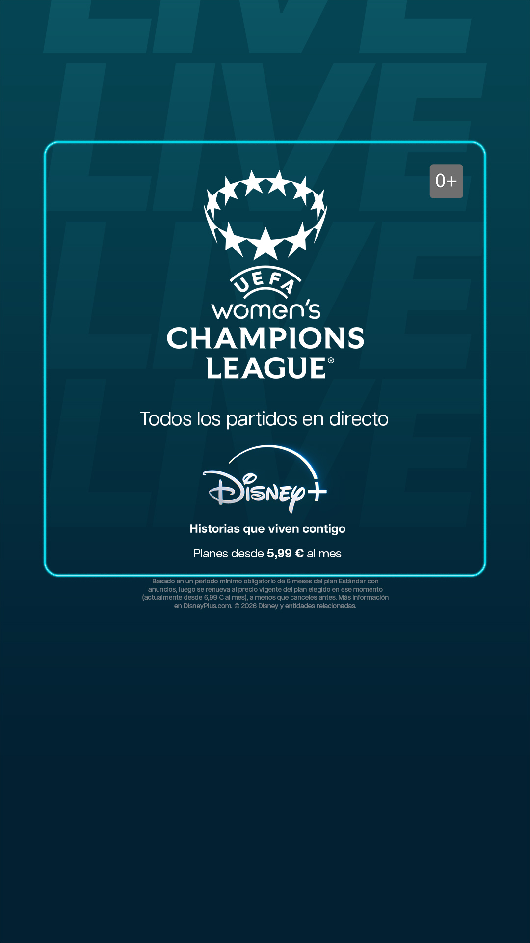 Disney+ Facebook ad: Suscríbete a Disney+