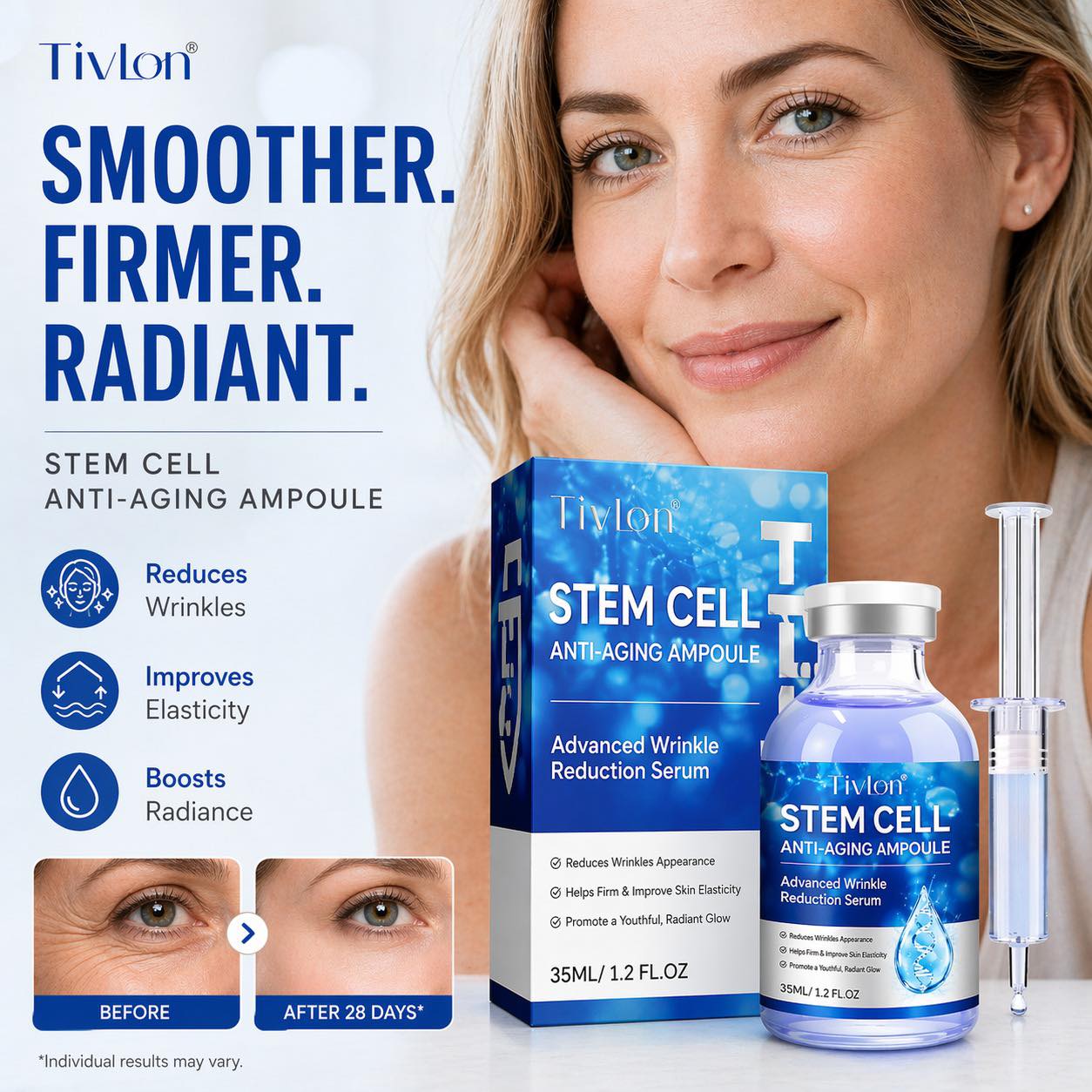 Beauty Avenue Malta Facebook ad: Stem Cell Serum for home use