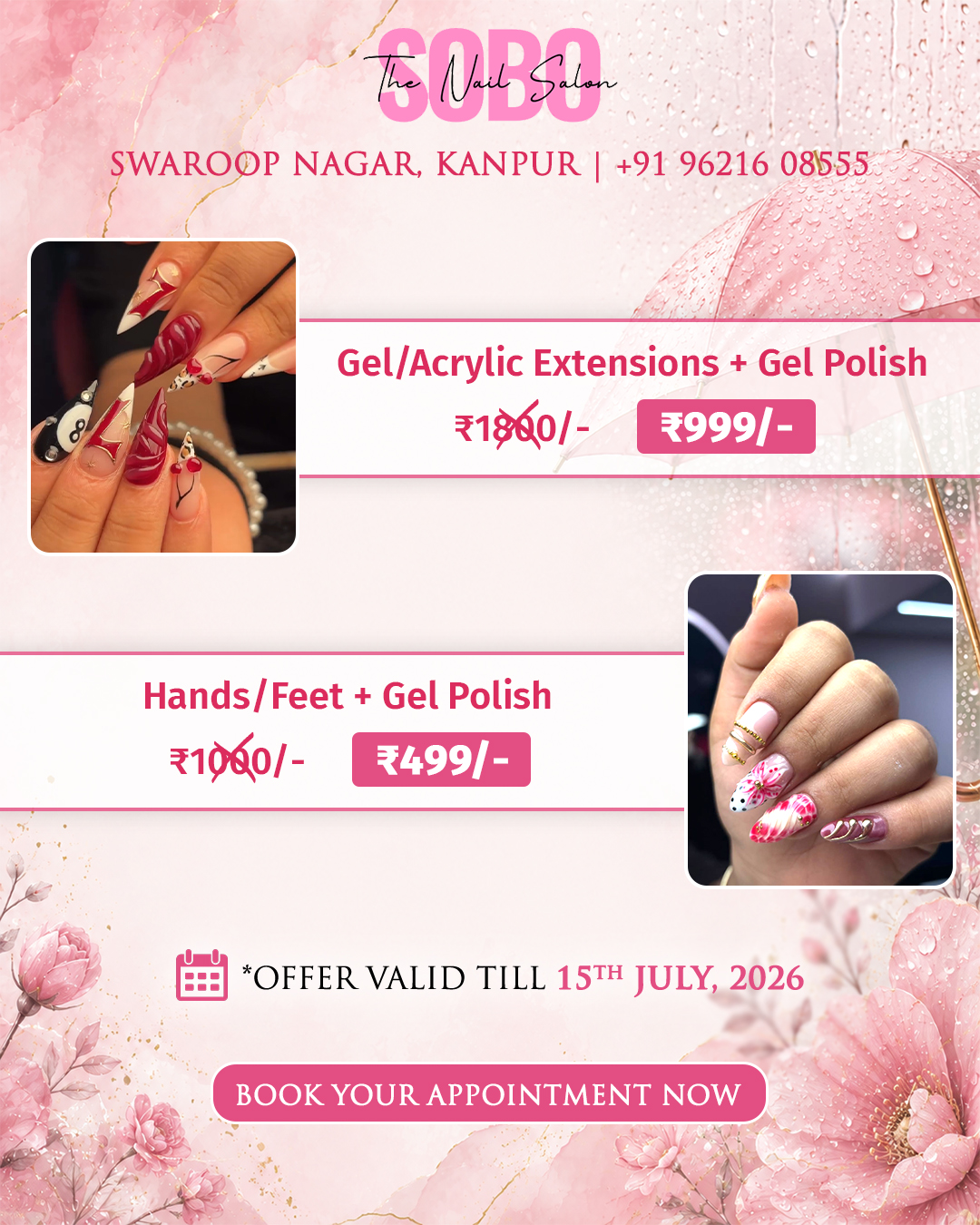 The SoBo Nail Salon Swaroop Nagar Kanpur Facebook ad