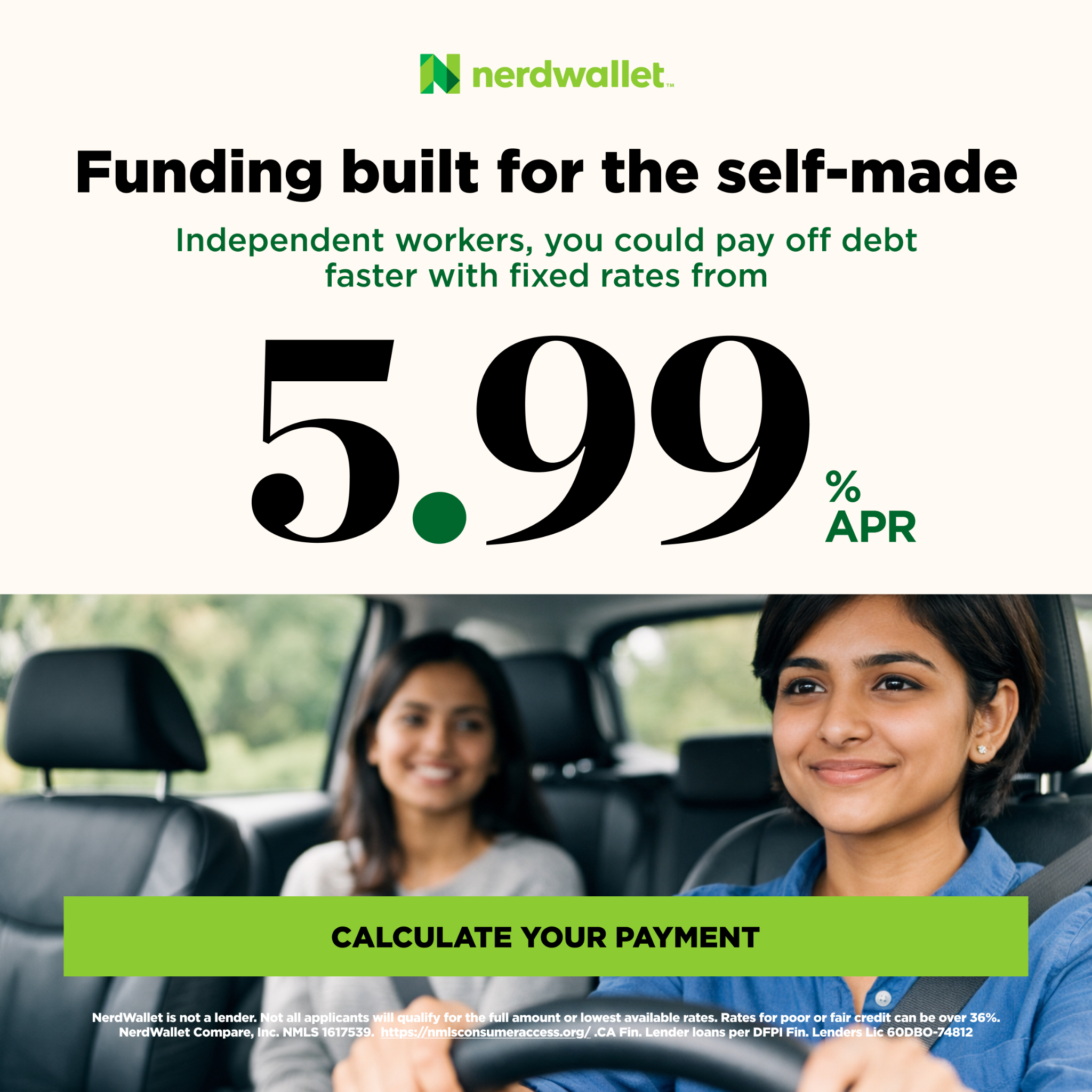 NerdWallet Facebook ad