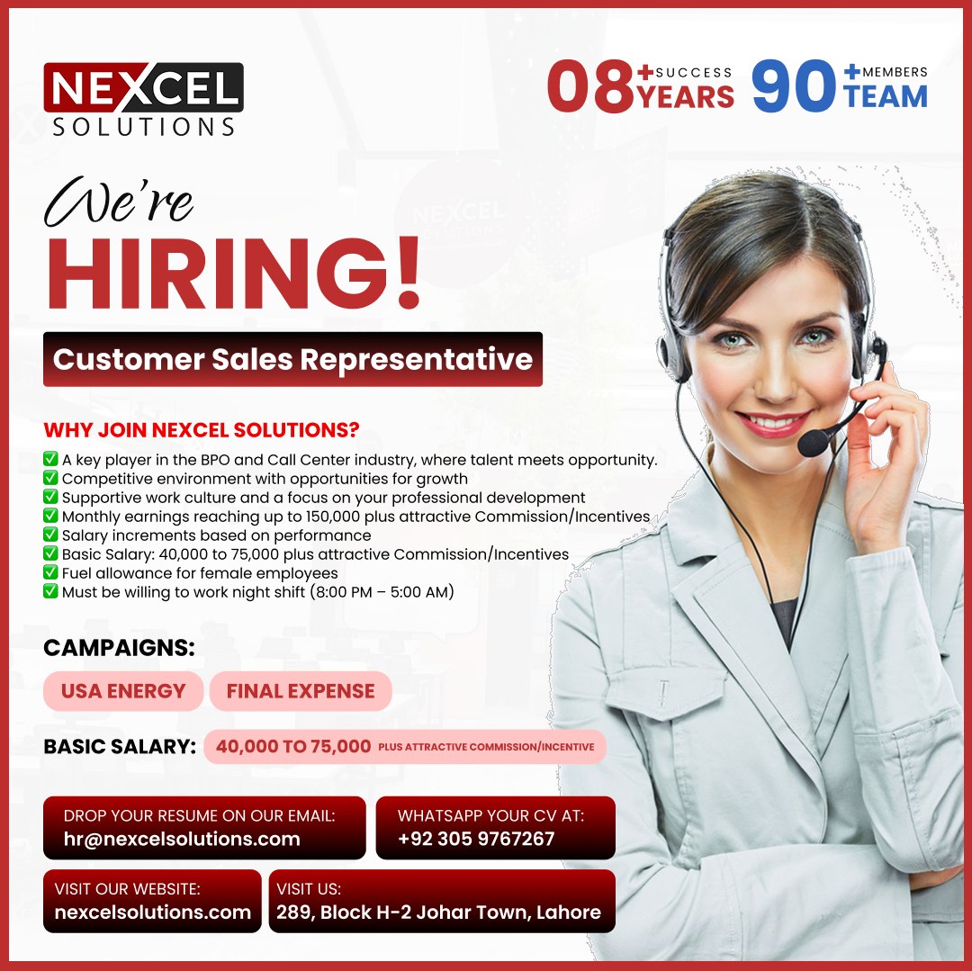 Nexcel Solutions Facebook ad: Take the Next Step in Your Sales Career…