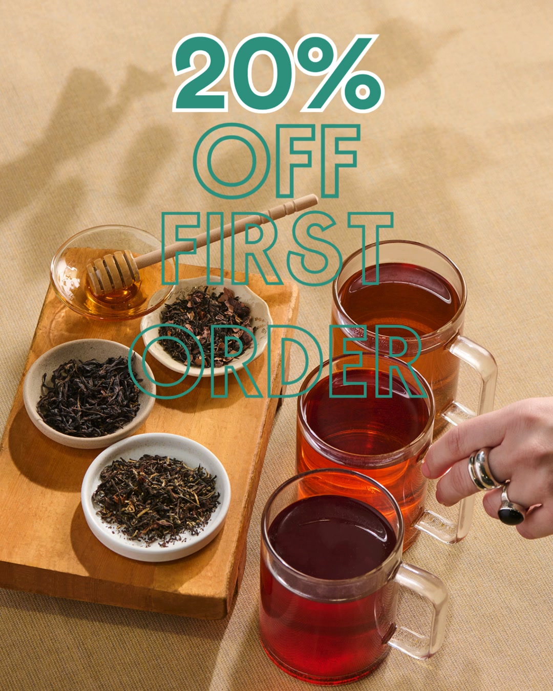 The Tea Spot Facebook ad: Get 20% Off Your First Order