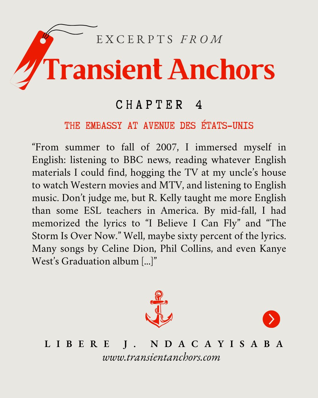 liberethestoryteller Facebook ad: Chapter 4 of Transient Anchors ends part 1…