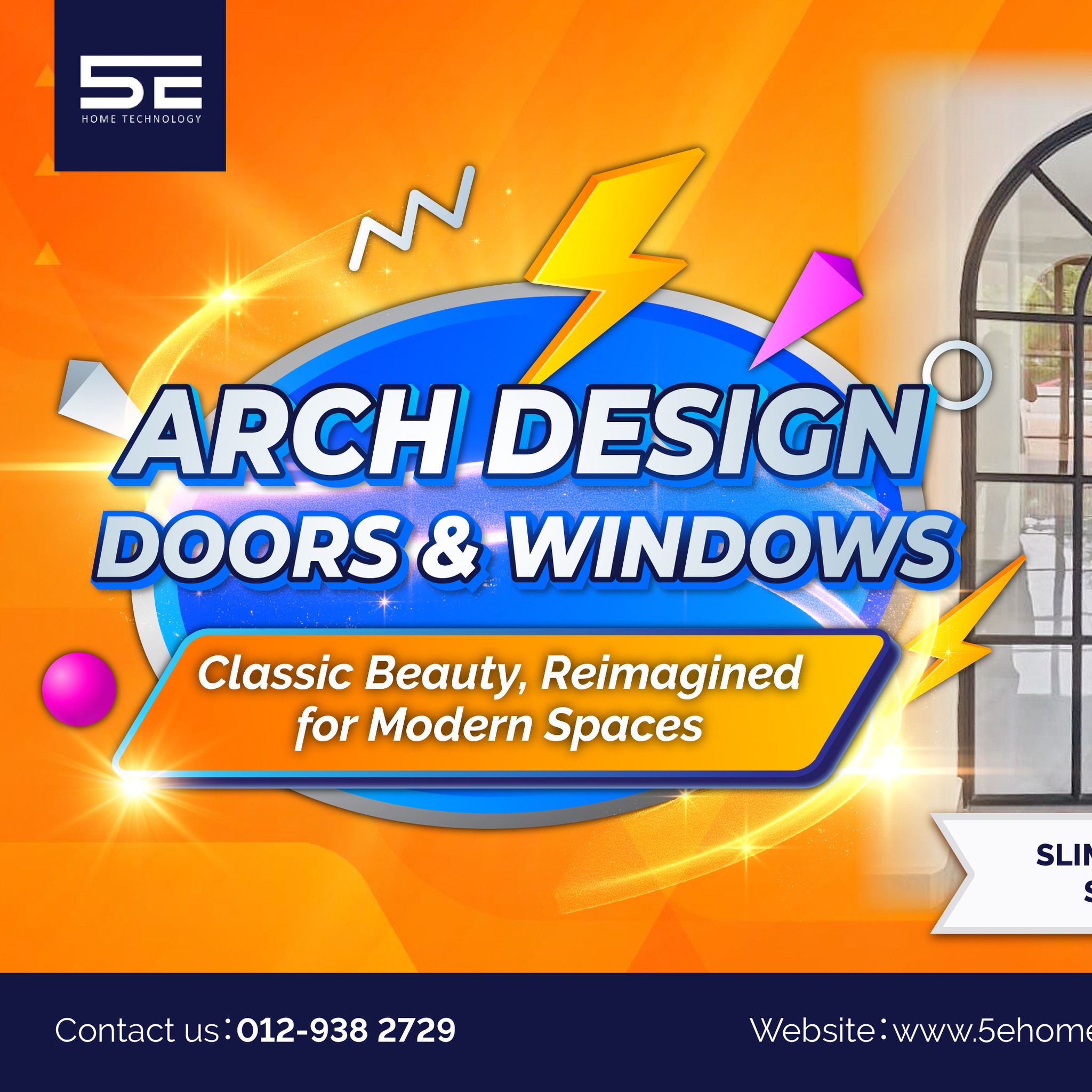 5E Home Technology - Aluminum Doors and Windows Facebook ad: ππ«ππ‘ πππ¬π’π π§ ππ¨π¨π«π¬ ππ§π ππ’π§ππ¨π°π¬β¦