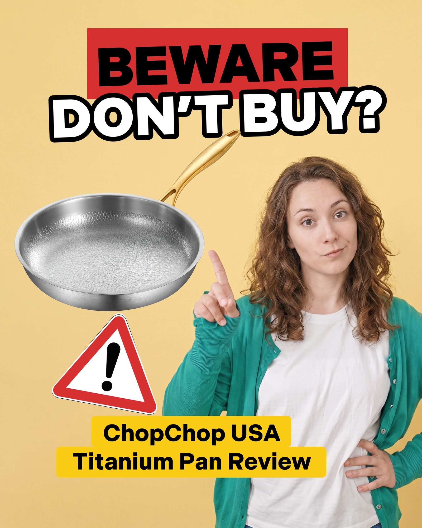 ChopChop USA Facebook ad: The Titanium Scam: Read Before You Buy Cookware