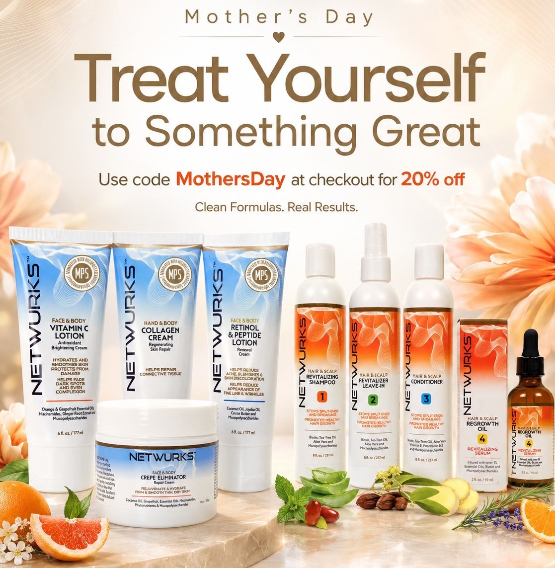 Netwurks Hair & Skincare Facebook ad
