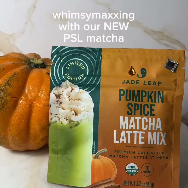 Jade Leaf Matcha Facebook ad: PSL season, but make it matcha.