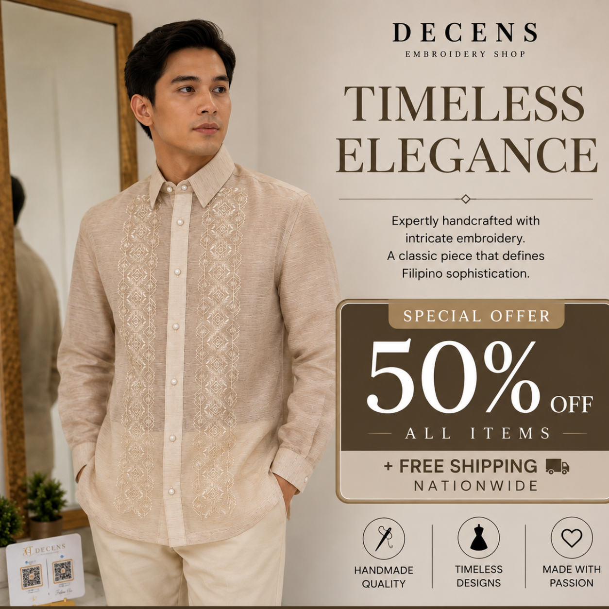 Decens Embroidery Shop Facebook ad