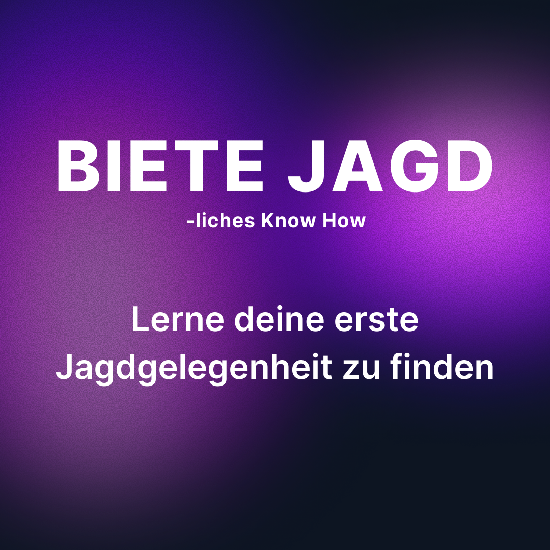 Jagdcoach Facebook ad: Sichere dir jetzt deinen VIP Platz!