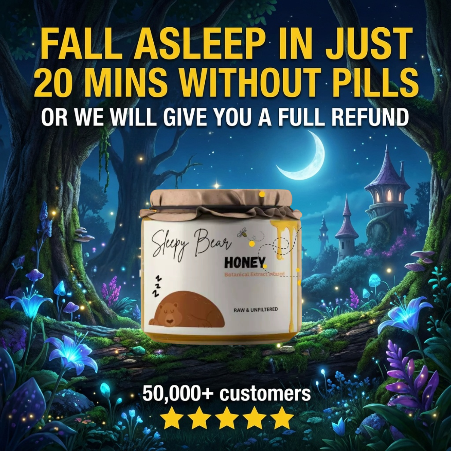 Sleepy Bear Honey Facebook ad