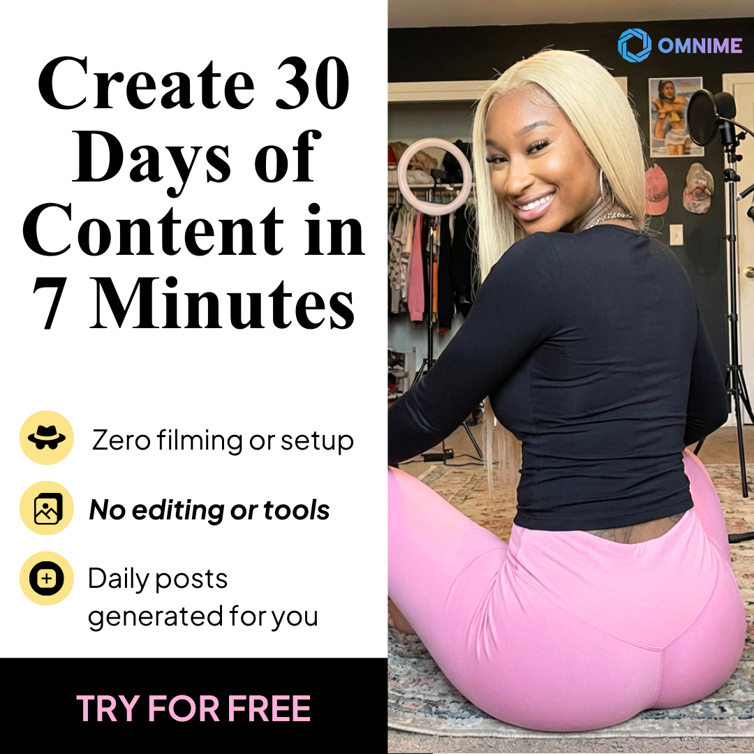 Omnime AI Facebook ad: Post Every Day Without Filming