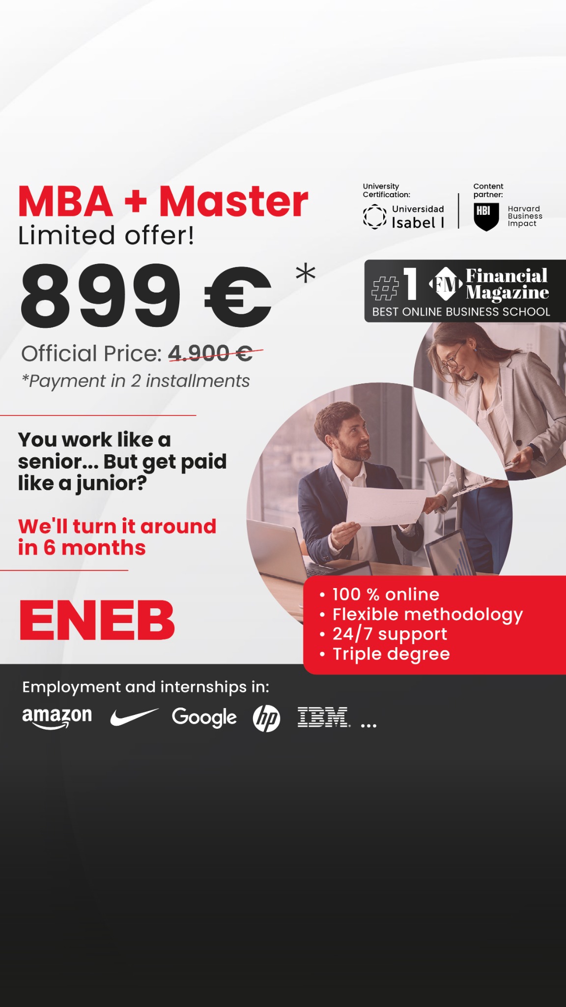 ENEB - European Business School of Barcelona Facebook ad