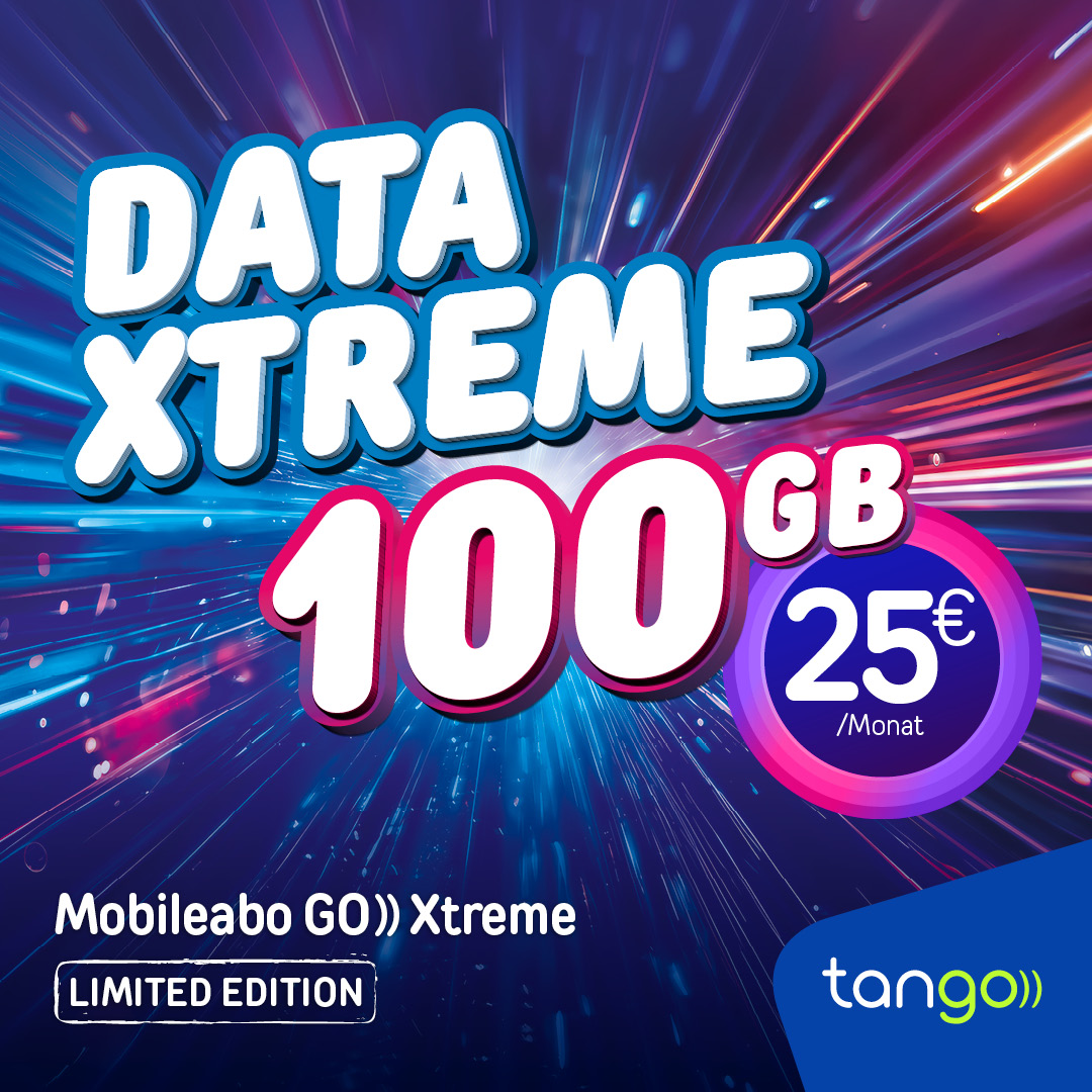 Tango Facebook ad: Exklusives Mobilabo: 100GB für 25€/Monat