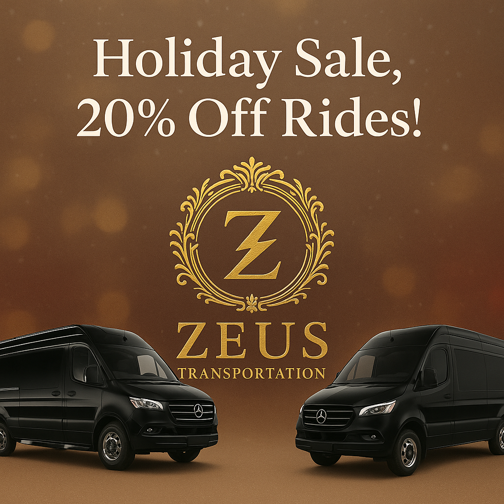 Zeus Transportation Facebook ad: Zeus Transportation your preferred tri-state limo company.