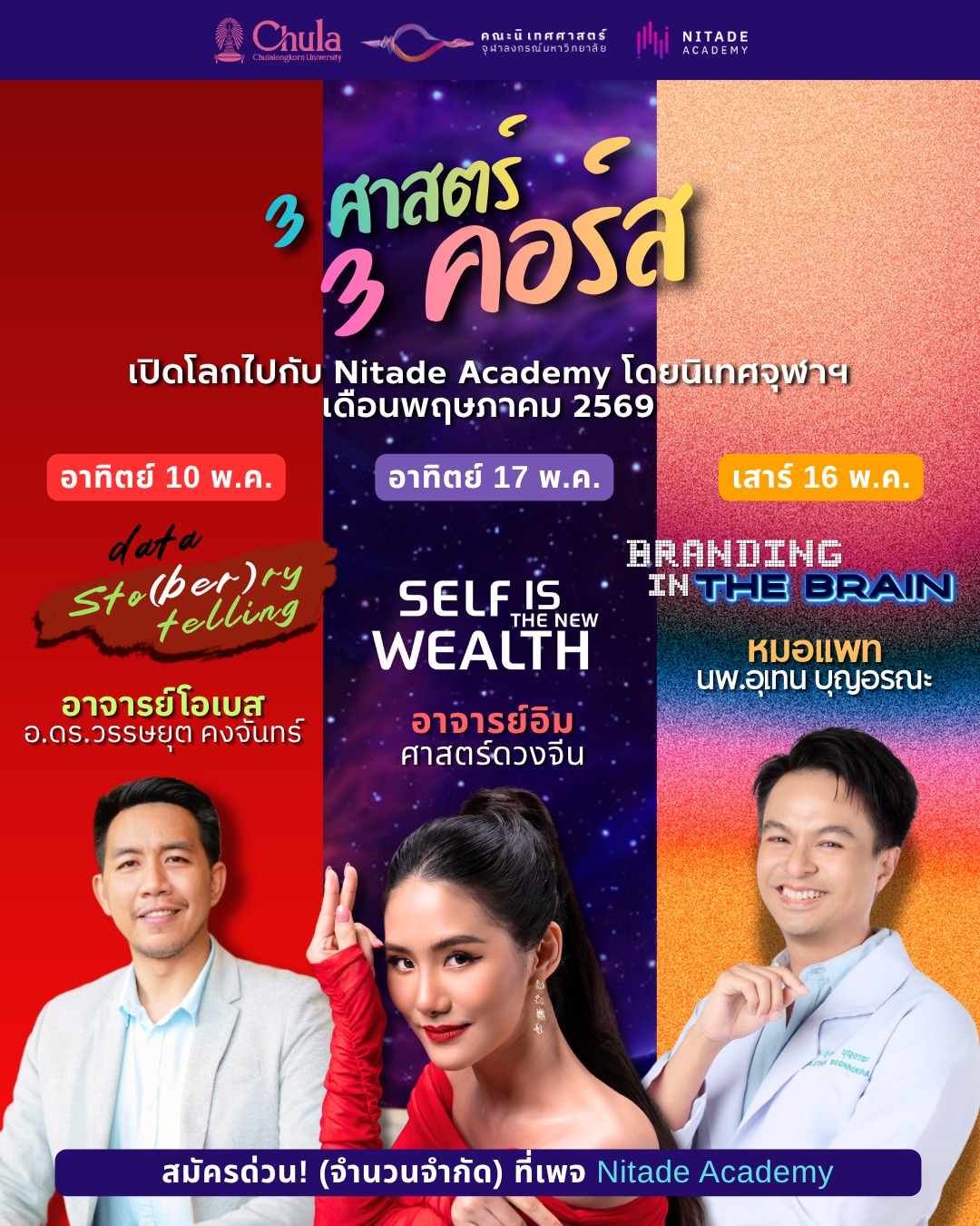 Nitade Academy Facebook ad: คุณเคยสงสัยไหม.ทำไมเราถึงยอมจ่ายแพงกว่าเพื่อแบรนด์เดิม…