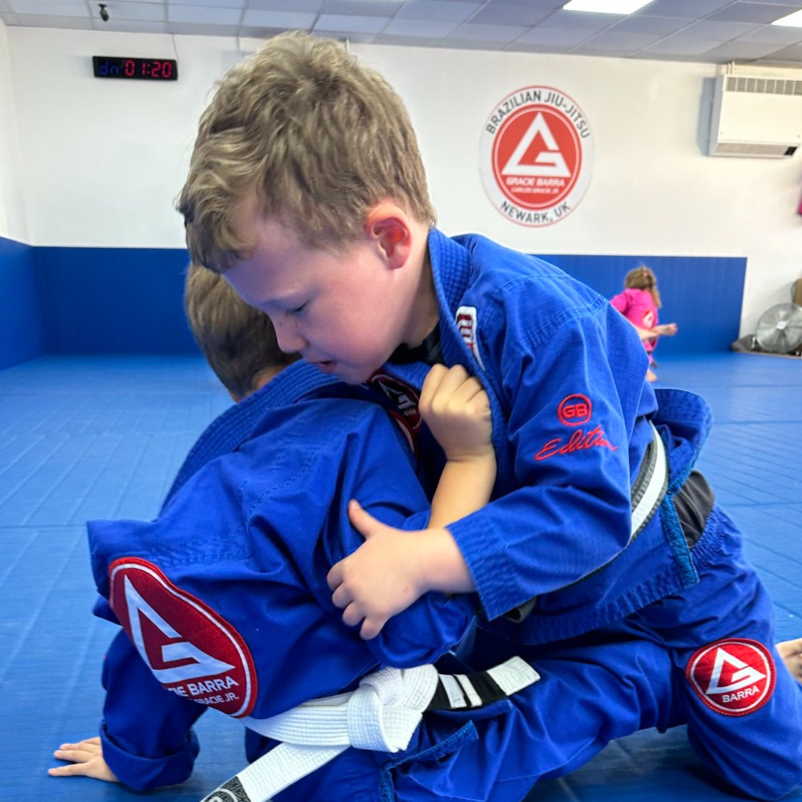 Gracie Barra Newark Facebook ad: Brazilian Jiu-Jitsu for ages 3+, building confidence…