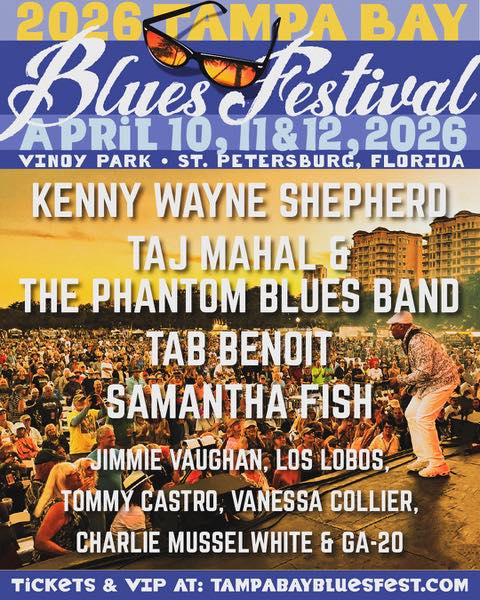 Tampa Bay Blues Festival Facebook ad: BLUES BY THE BAY IN ST.