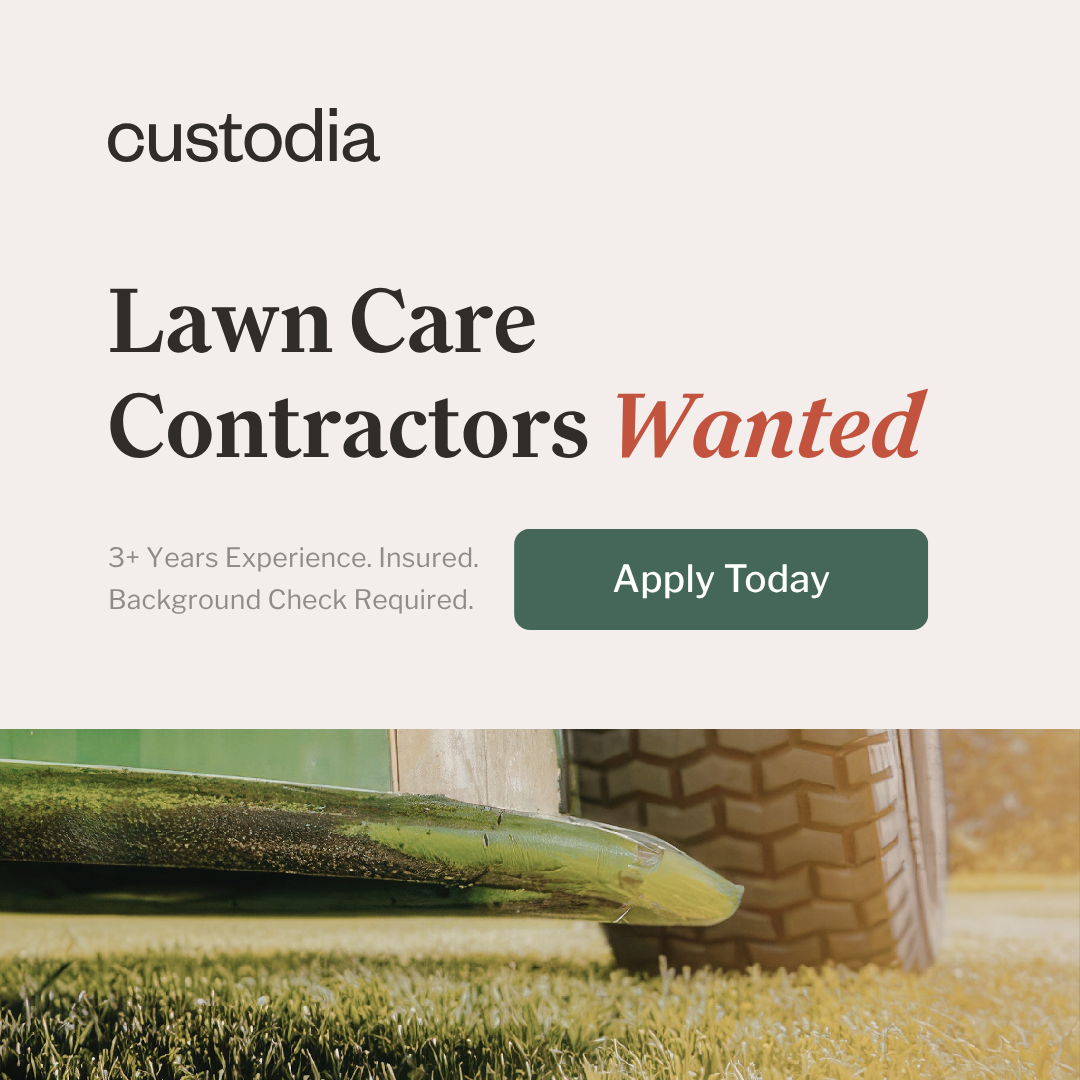 Custodia Group Facebook ad: Looking for Lawn Care Contractors