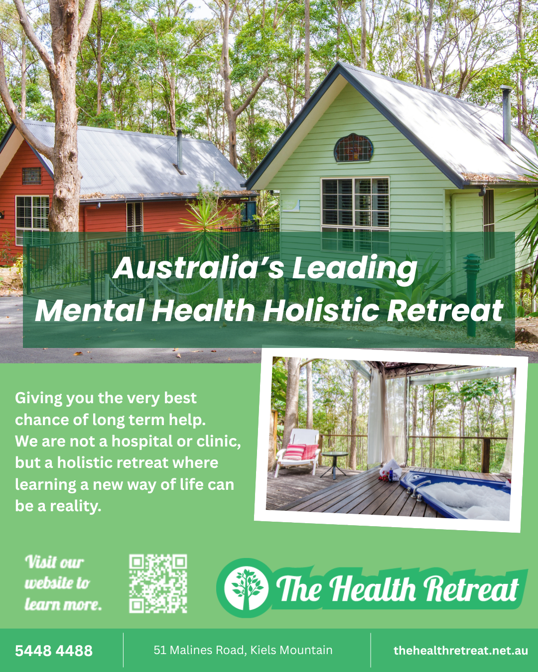 The Health Retreat Facebook ad: You Don't Have To Carry This Alone