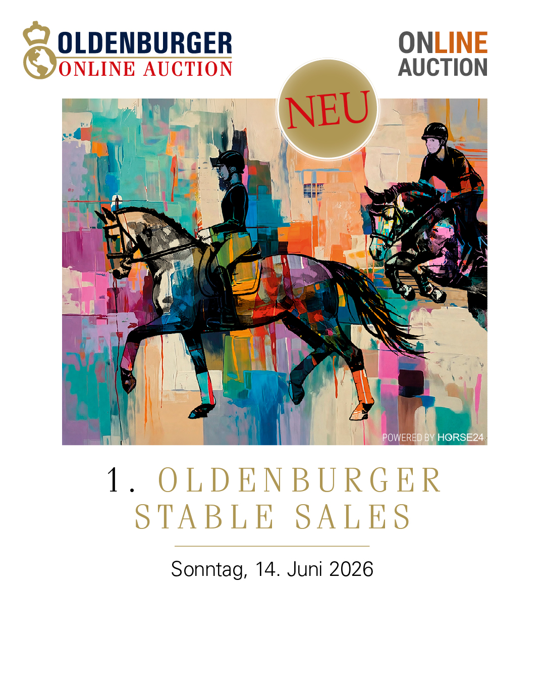 Oldenburger Pferdezuchtverband Facebook ad: 1. Oldenburger Stable Sales 2026