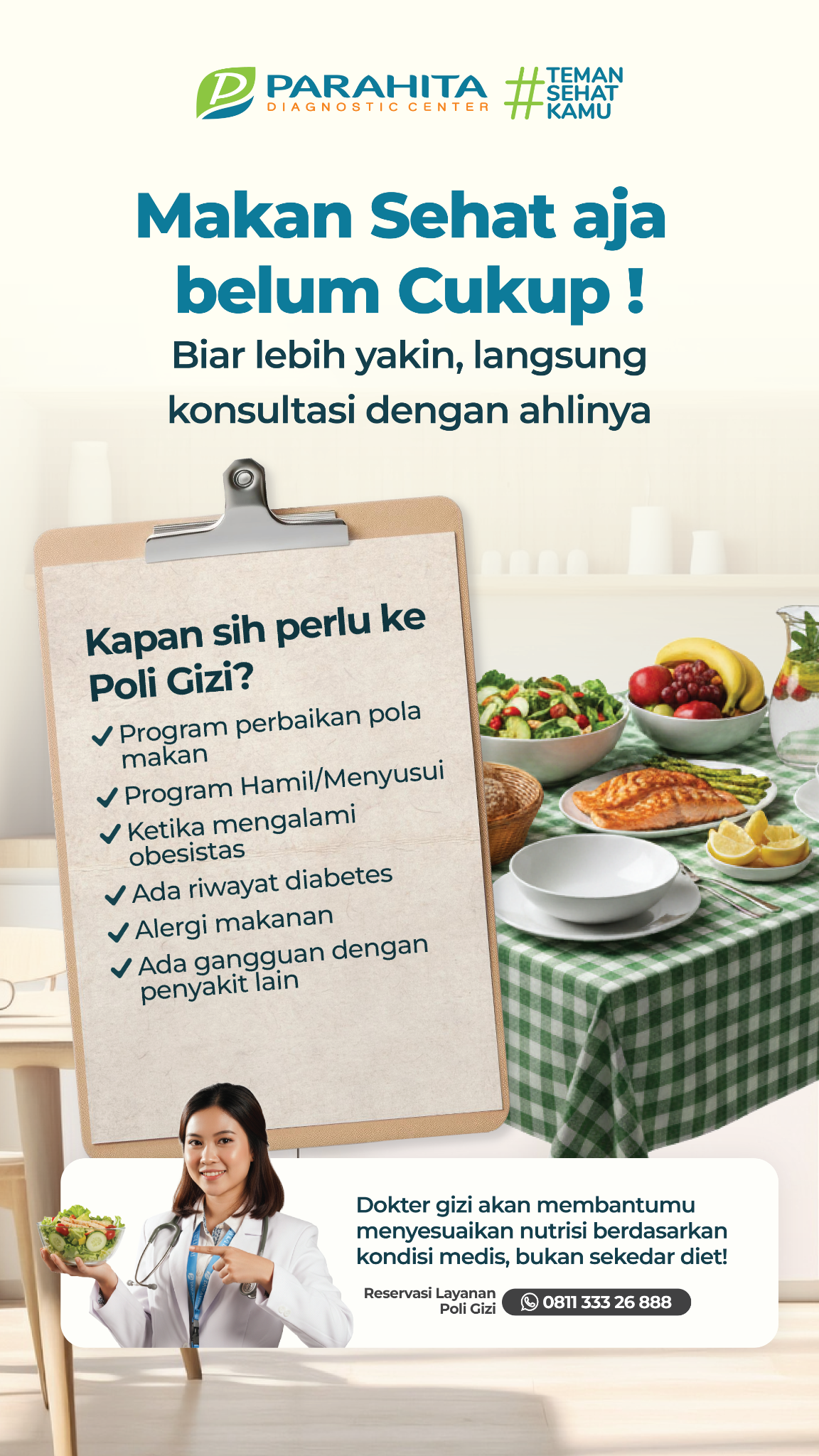 Parahita Diagnostic Center Facebook ad from Feb 14, 2026
