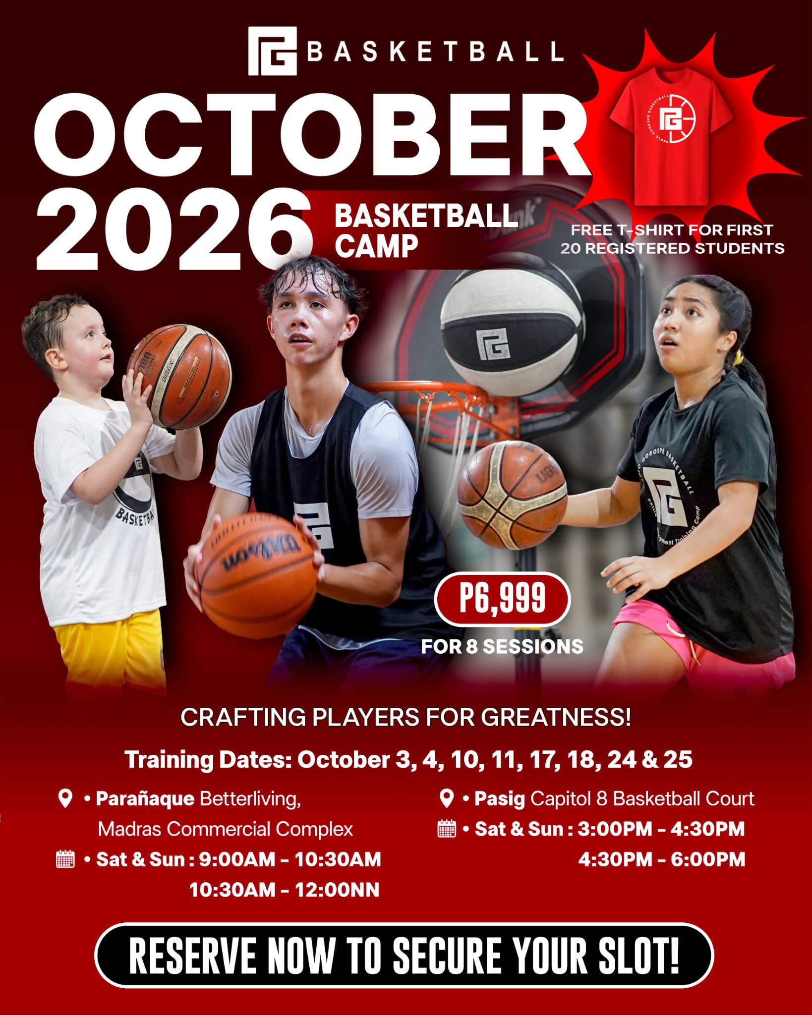 Paolo Gorospe Basketball: Skills Development Training Program Facebook ad: RESERVE YOUR SLOTS NOW