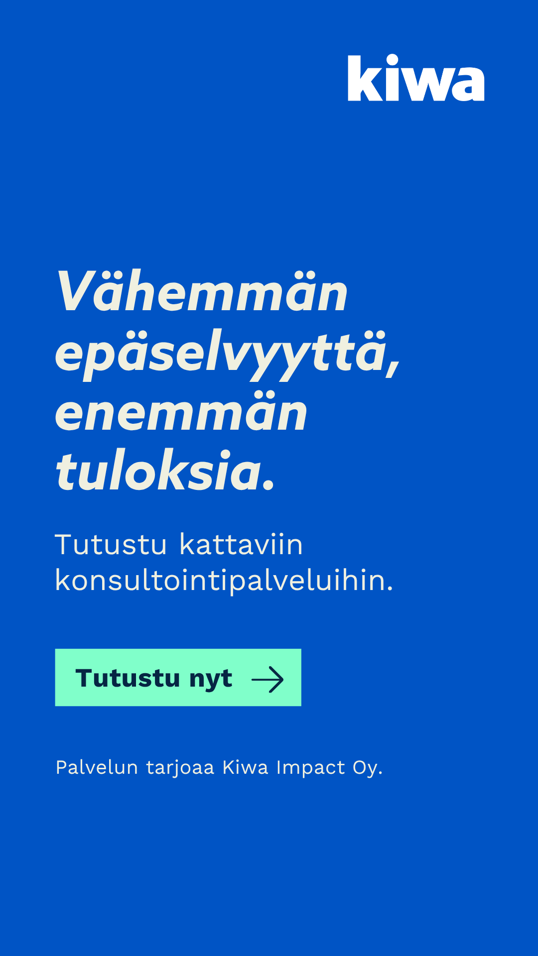 Kiwa Suomi Facebook ad