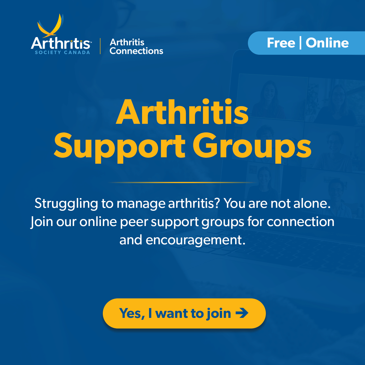 Arthritis Society Canada Facebook ad