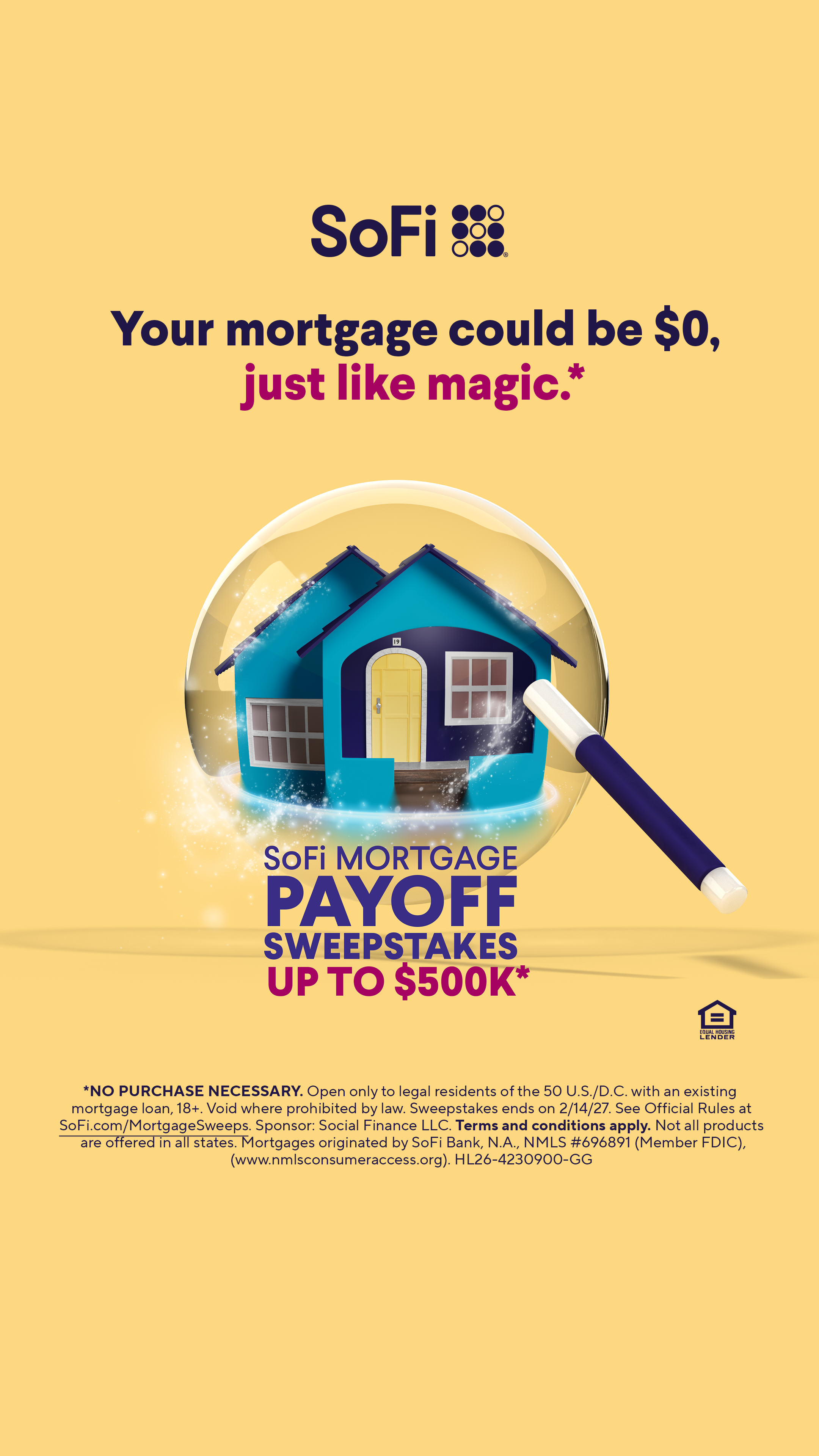 SoFi Facebook ad: View your rate