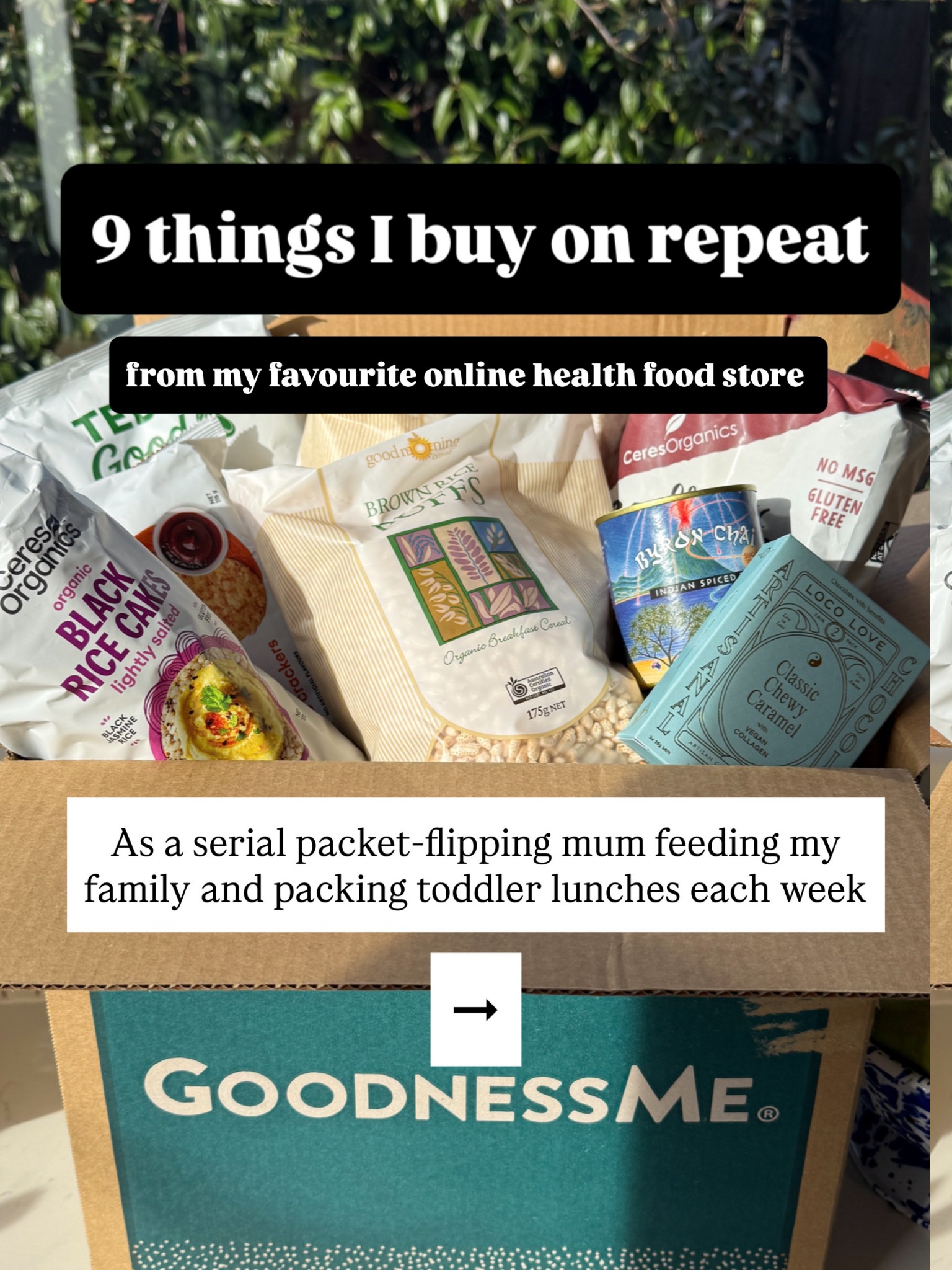 GoodnessMe Facebook ad: An online store where ingredient lists are checked…