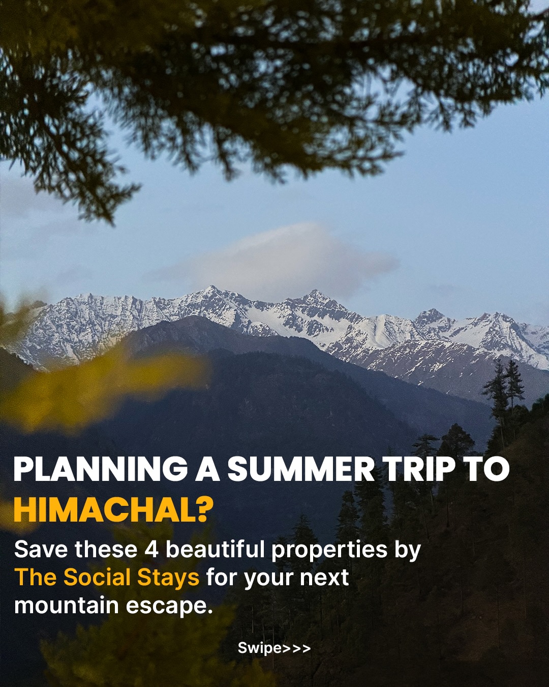 TheSocialStays Facebook ad: Planning a summer escape to Himachal?