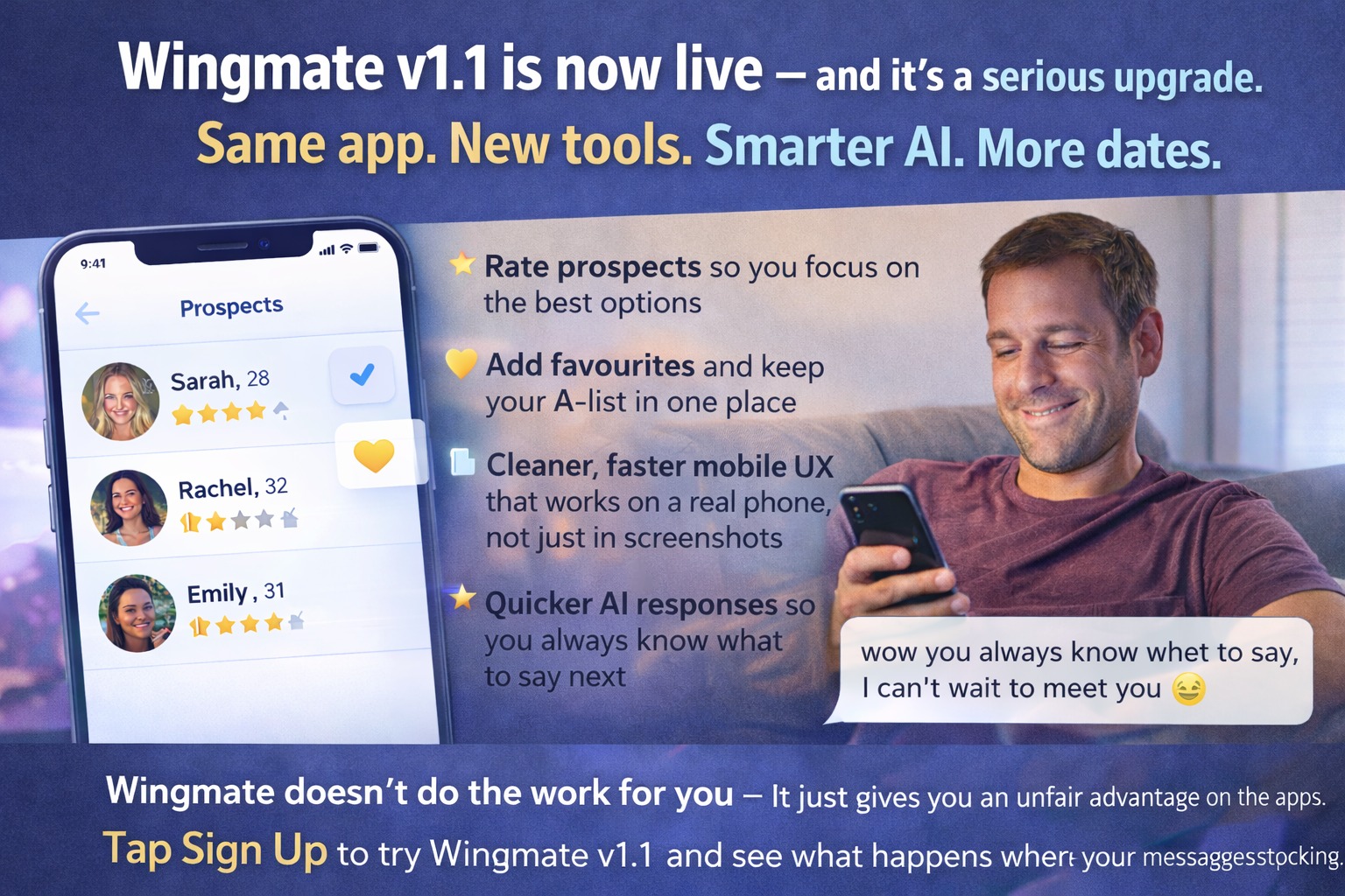 Wingmate Facebook ad