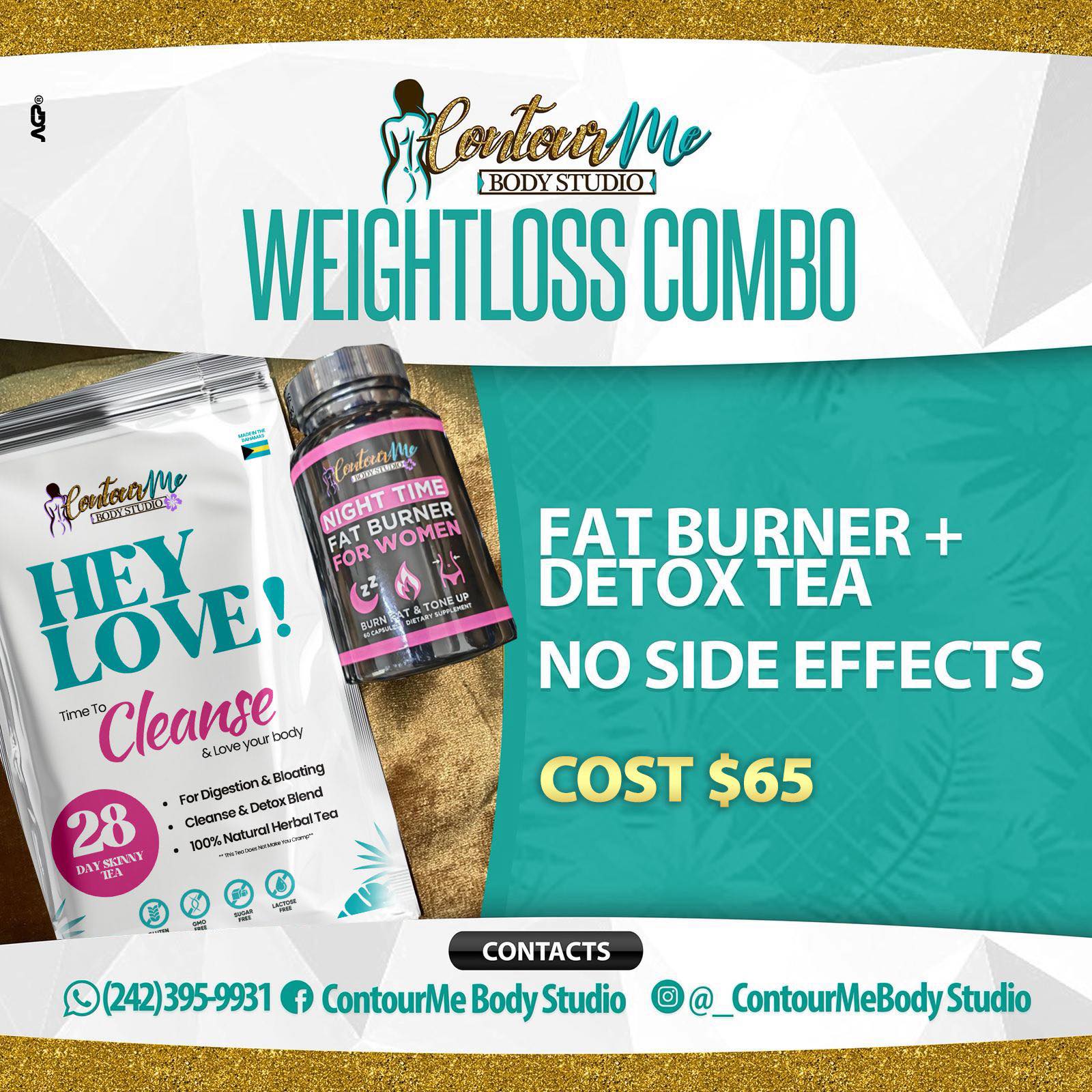 ContourMe Body Studio Facebook ad: Slim down. Cleanse out.