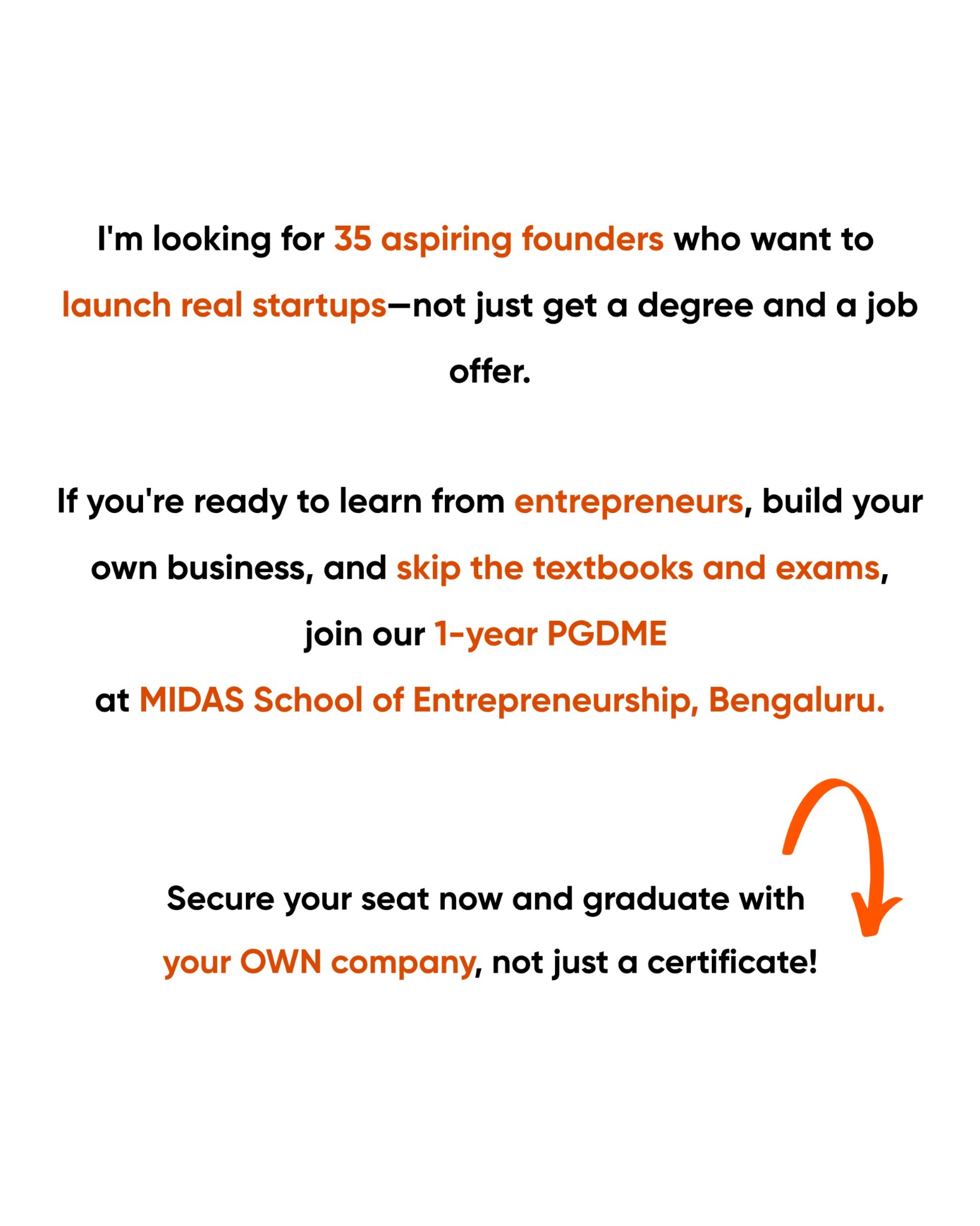 Midas - Bengaluru Facebook ad: Build a Real Business, Not Just a Degree