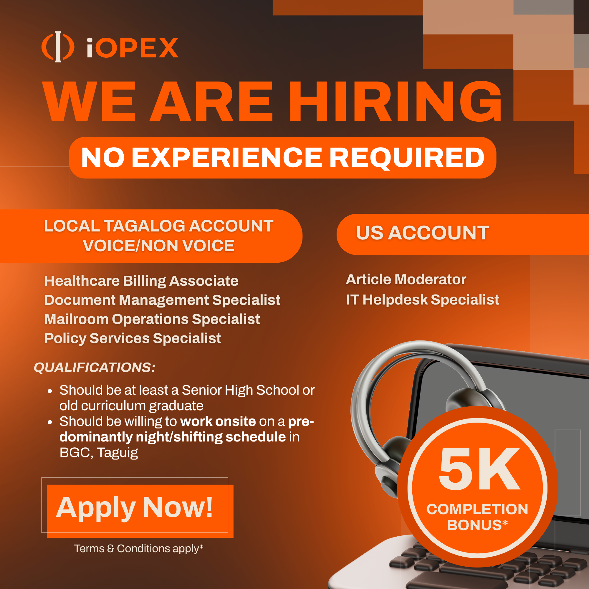 iOPEX Technologies Philippines - Career Hub Facebook ad: Your iOPEXian story starts here!