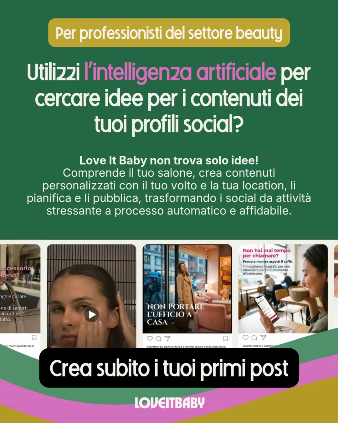 Love It Baby - AI Social Media Manager Facebook ad: Il Primo Social Media Manager Autonomo