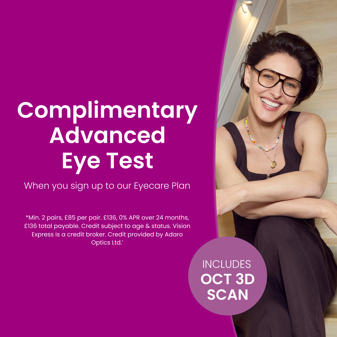 Vision Express Facebook ad: Discover the Eyecare Plan